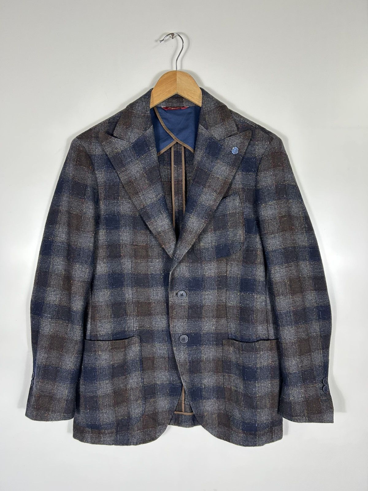 Designer 🔥51 CINQUANTUNO Italian Wool Luxury Flannel Sport Coat Size US M / EU 48-50 / 2 - 1 Thumbnail