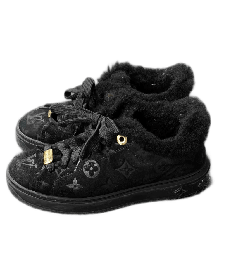 Louis Vuitton Black Louis Vuitton Teddy Slip-On Sneakers Size US 5 / IT 35 - 1 Thumbnail