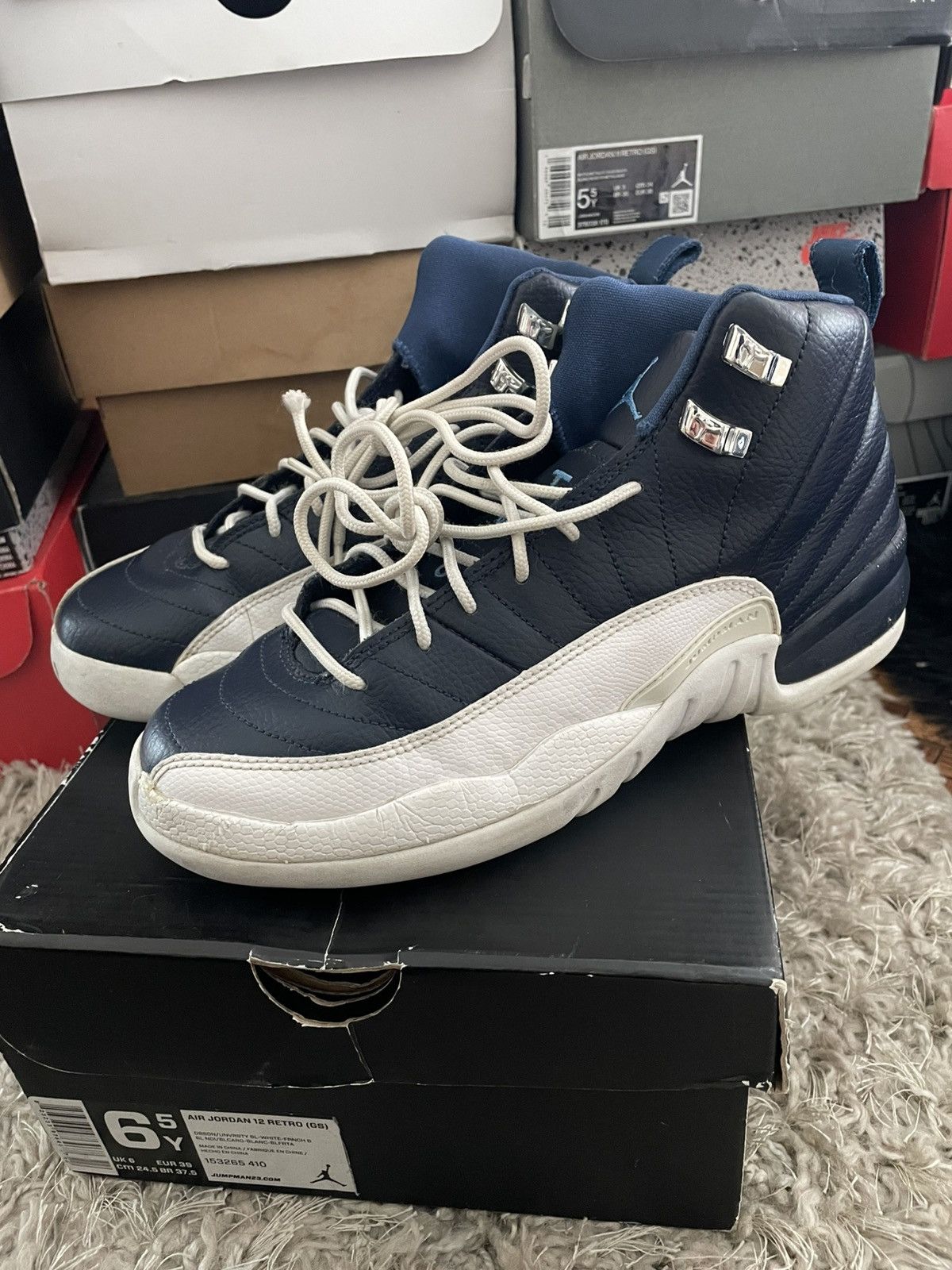 Jordan Brand Jordan 12 Obsidian Size US 6.5 / EU 39-40 - 1 Thumbnail