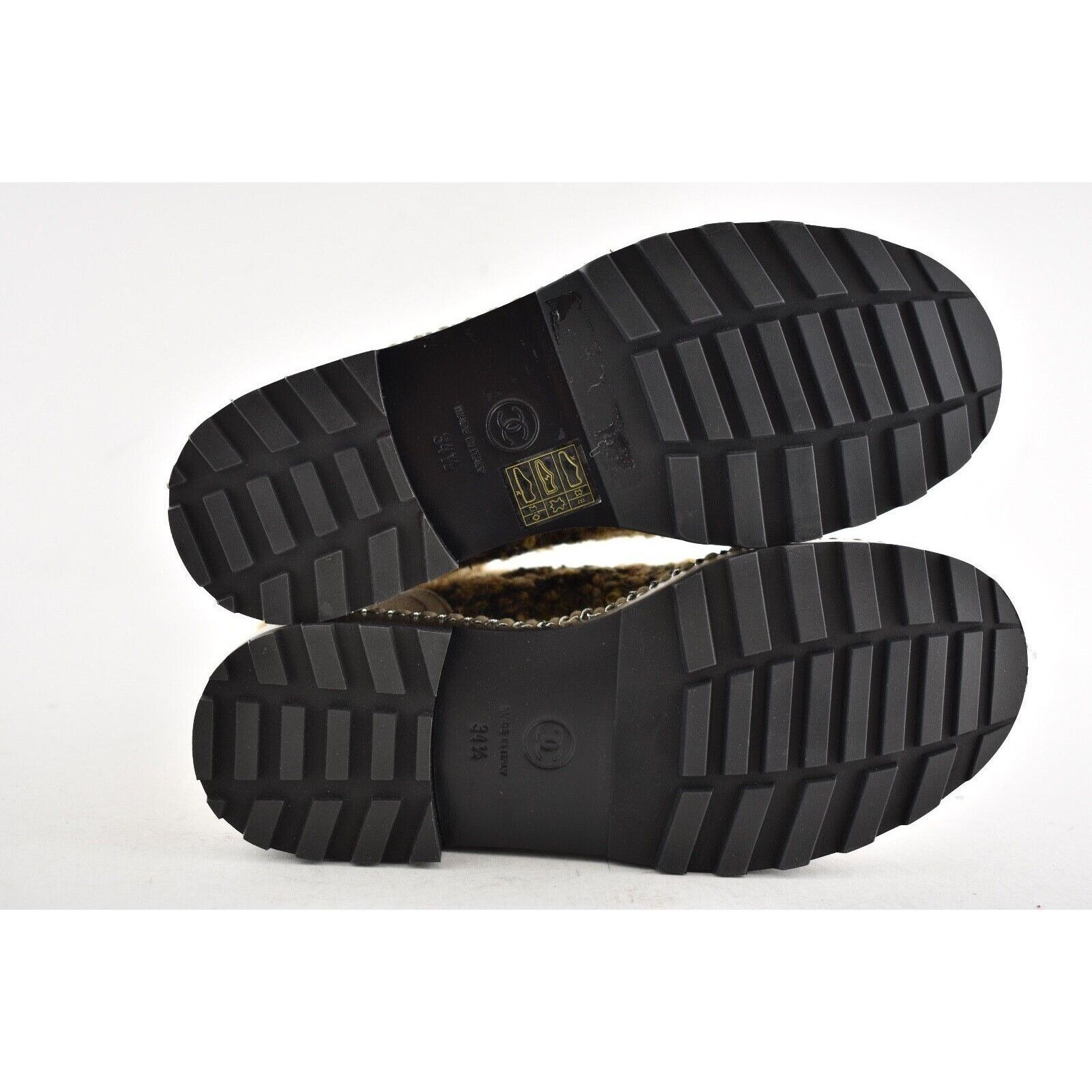 Chanel Chanel 18K Citizen Brown Beige Green Tweed CC Chain Pearl Size US 4.5 / IT 34.5 - 12 Thumbnail