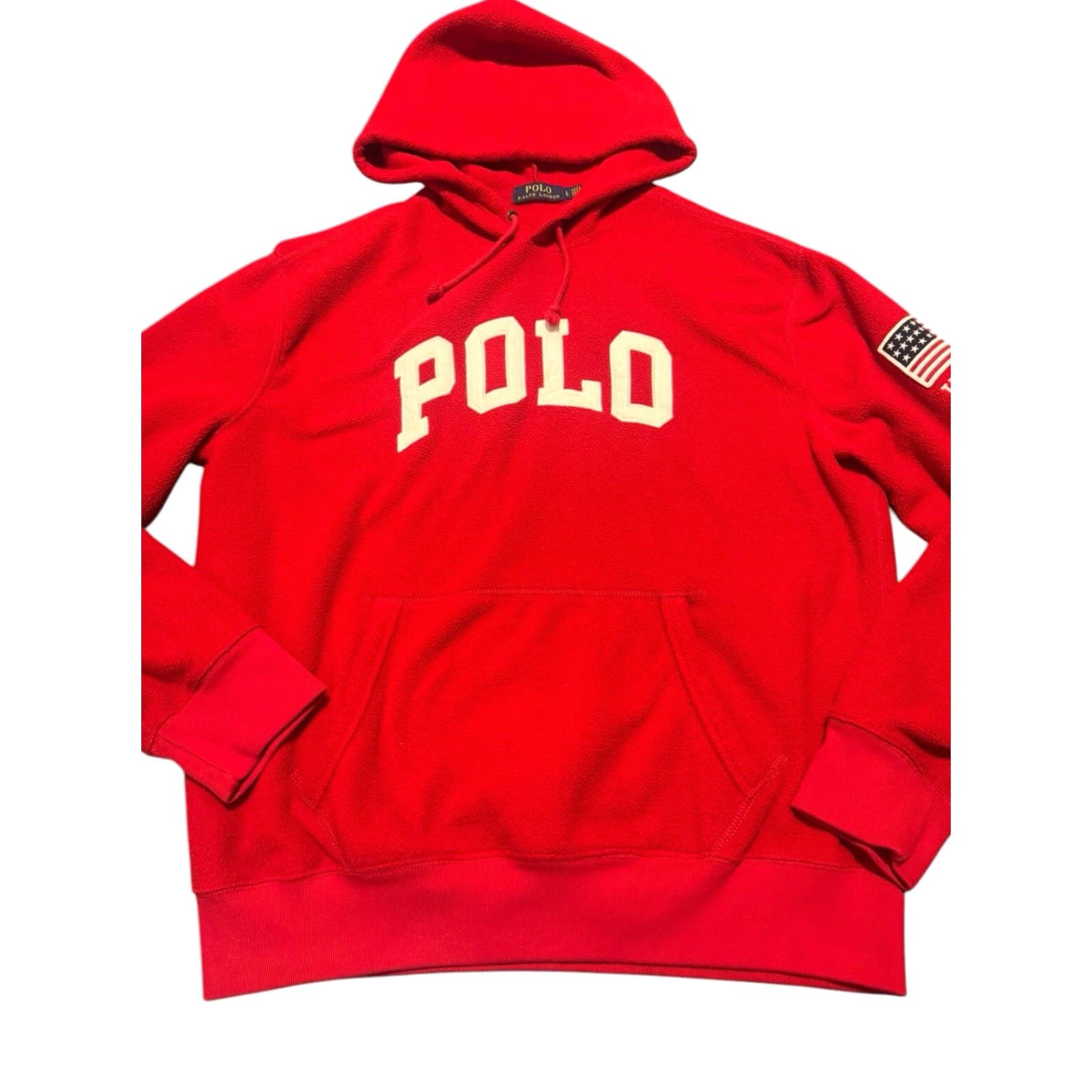 Polo Ralph Lauren Polo Ralph Lauren Hoodie Men’s Large Red Pullover Fleece USA Flag Logo Size US L / EU 52-54 / 3 - 2 Thumbnail