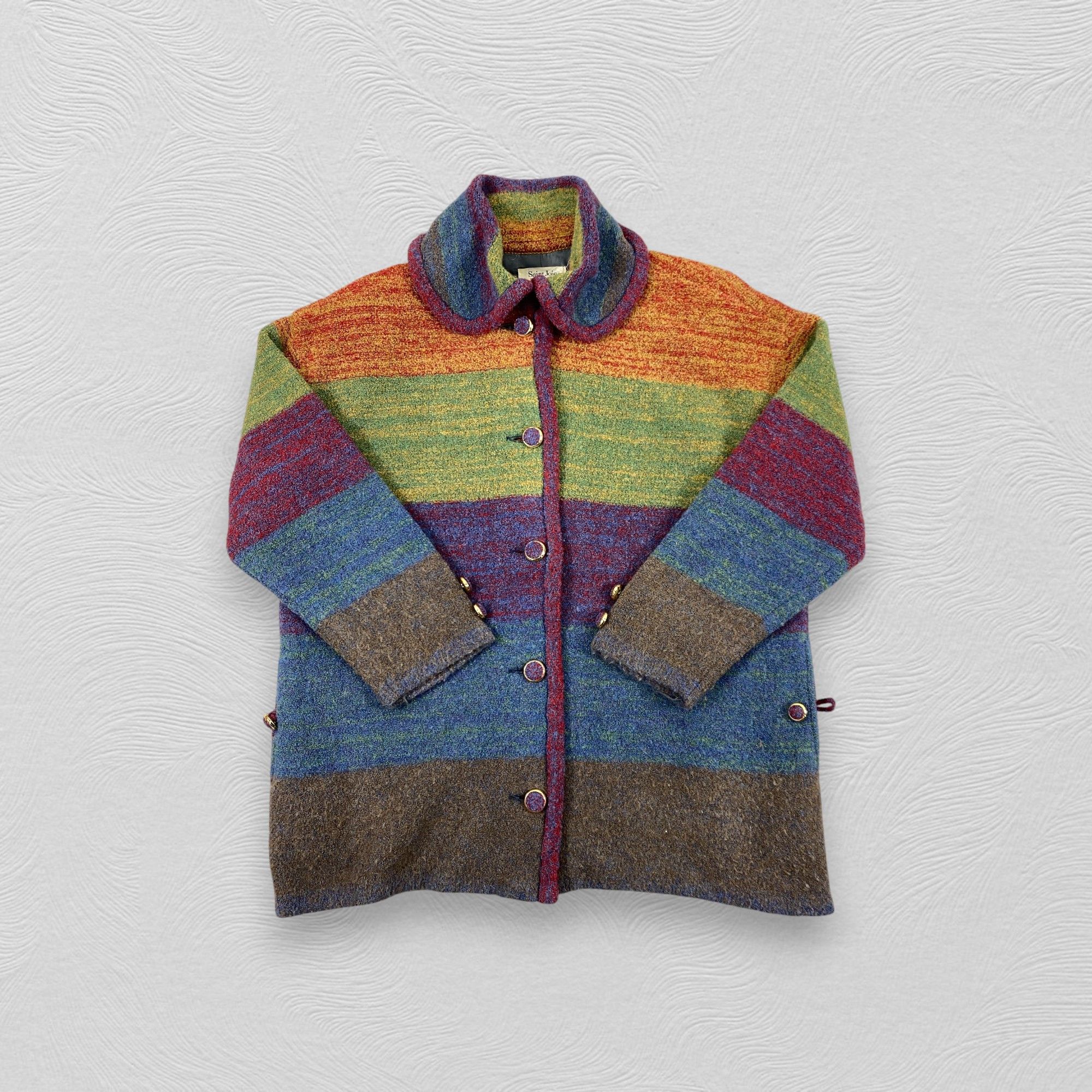Japanese Brand Vintage Japanese Saint Joie Colourful Wool Jacket -J267 Size US M / EU 48-50 / 2 - 4 Thumbnail