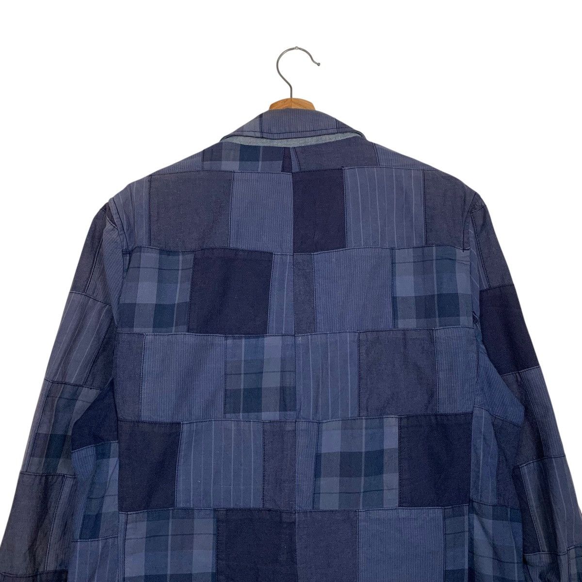 Tommy Hilfiger TOMMY HILFIGER Blue Patchwork Tailored Jacket #2778-C125 Size US M / EU 48-50 / 2 - 18 Thumbnail