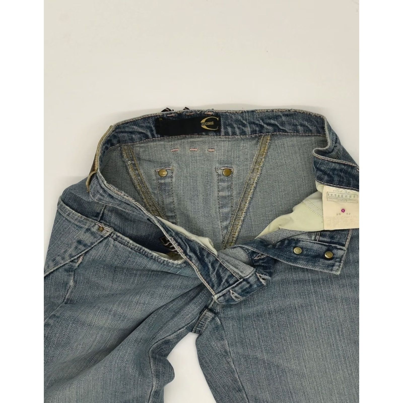 Vintage CERRUTI Womens Straight Jeans Blue Cotton W28 L27 Size 28" / US 6 / IT 42 - 4 Thumbnail
