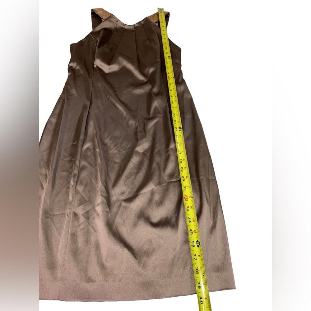 Calvin Klein Calvin Klein l Gold Satin Sequin Sheath Dress 12 Size XL / US 12-14 / IT 48-50 - 4 Thumbnail