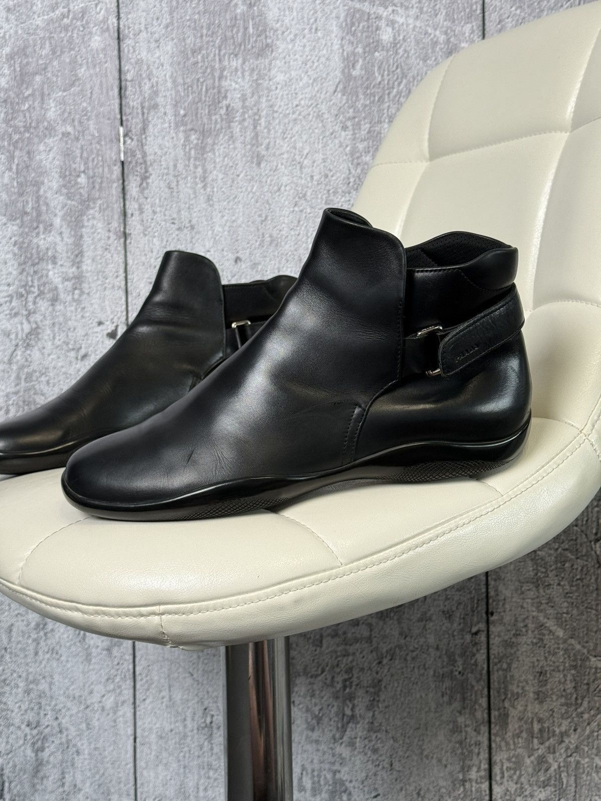 Prada Prada Sport Leather Ankle Boots Strap Men’s Chelsea Shoes Size US 11 / EU 44 - 2 Thumbnail
