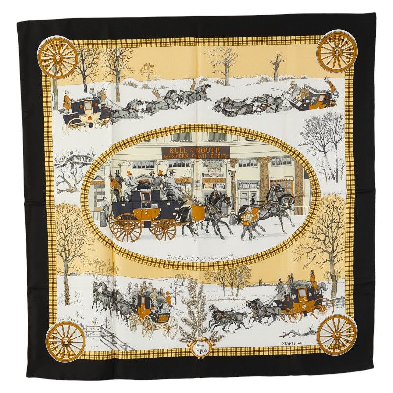 Hermes Hermes The Bull & Mouth Regents Circus Piccadilly Silk Scarf Others Scarf DUTY FREE for USA