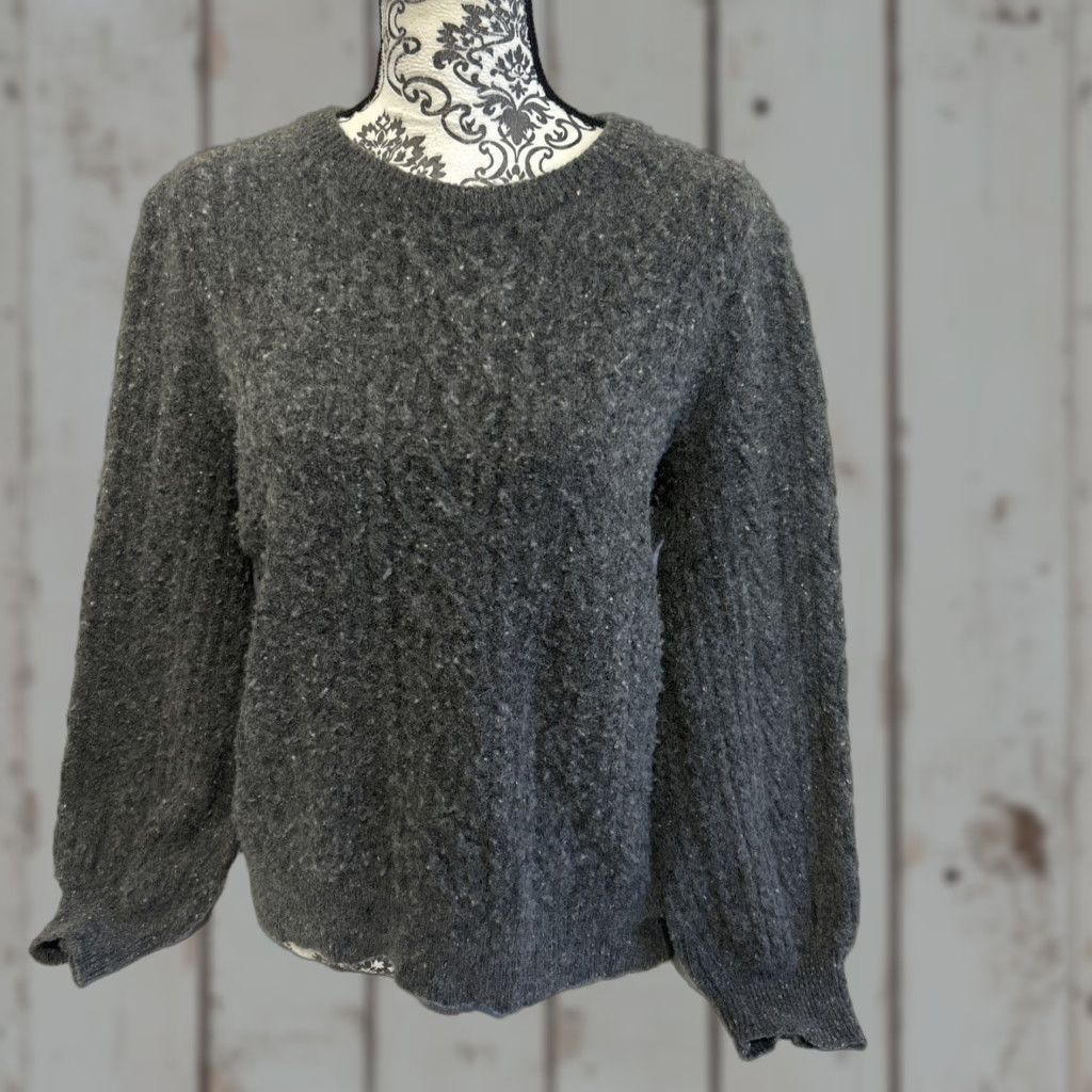 Ralph Lauren VINTAGE Lauren Ralph Lauren Sweater Women’s XL Cable-Knit Gray Wool Alpaca Nylon Pullover Women XL Gray Size XL / US 12-14 / IT 48-50 - 1 Thumbnail