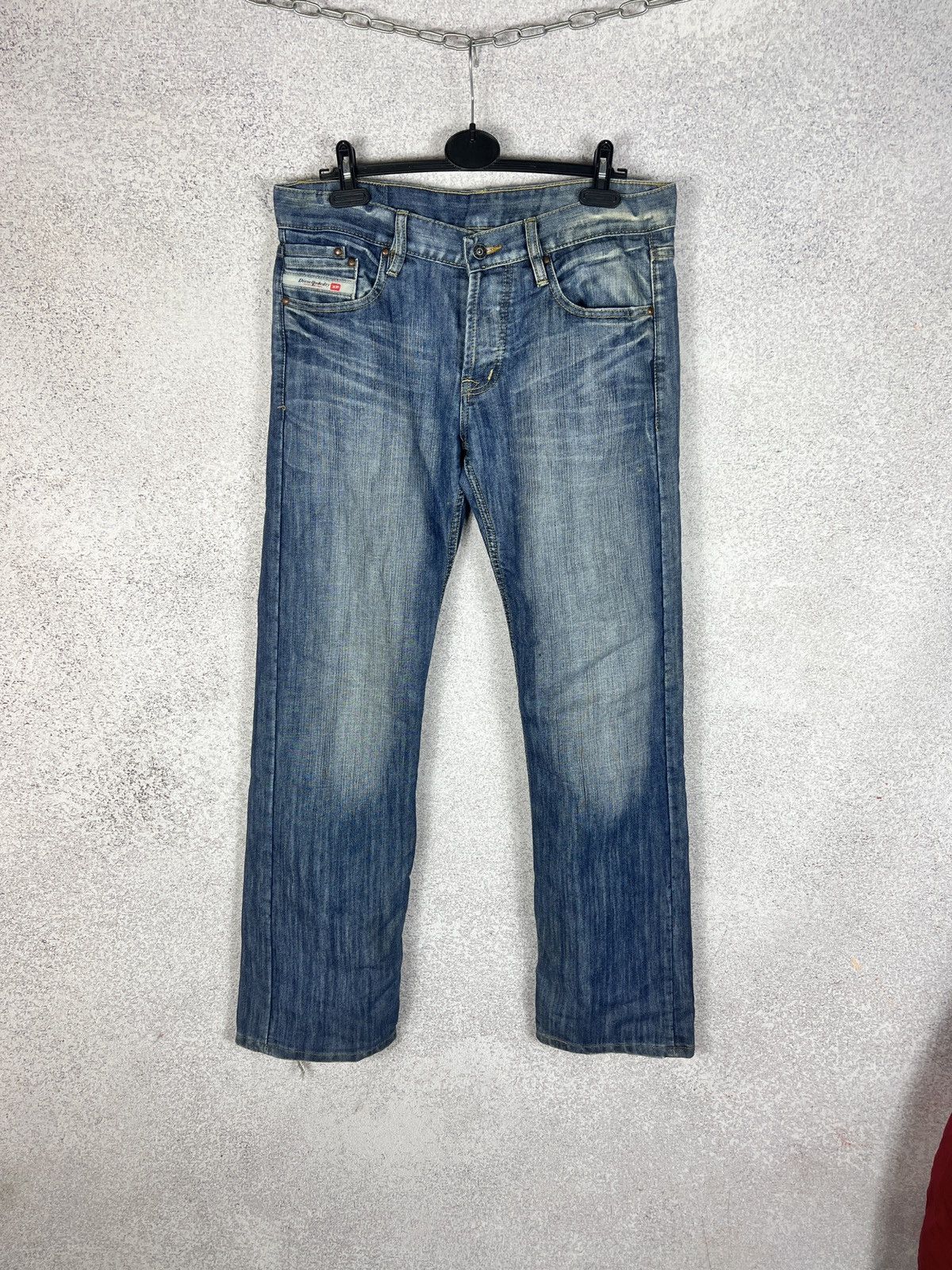 Diesel Vintage Diesel Embroidered Logo Distressed Faded Jeans Y2k Size US 32 / EU 48 - 4 Thumbnail
