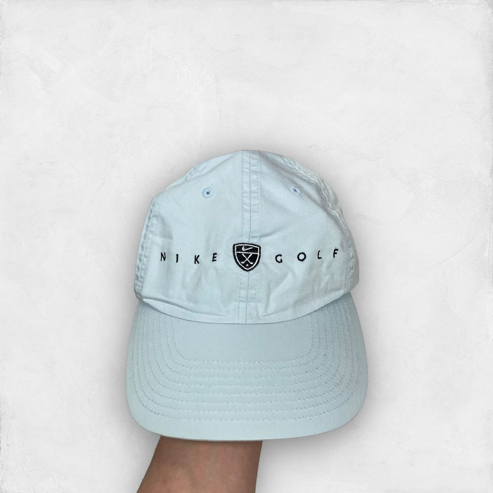 Nike × Vintage Nike Adults Blue Spell Out Adjustable Buckle Strap Golf Hat Size ONE SIZE - 1 Thumbnail