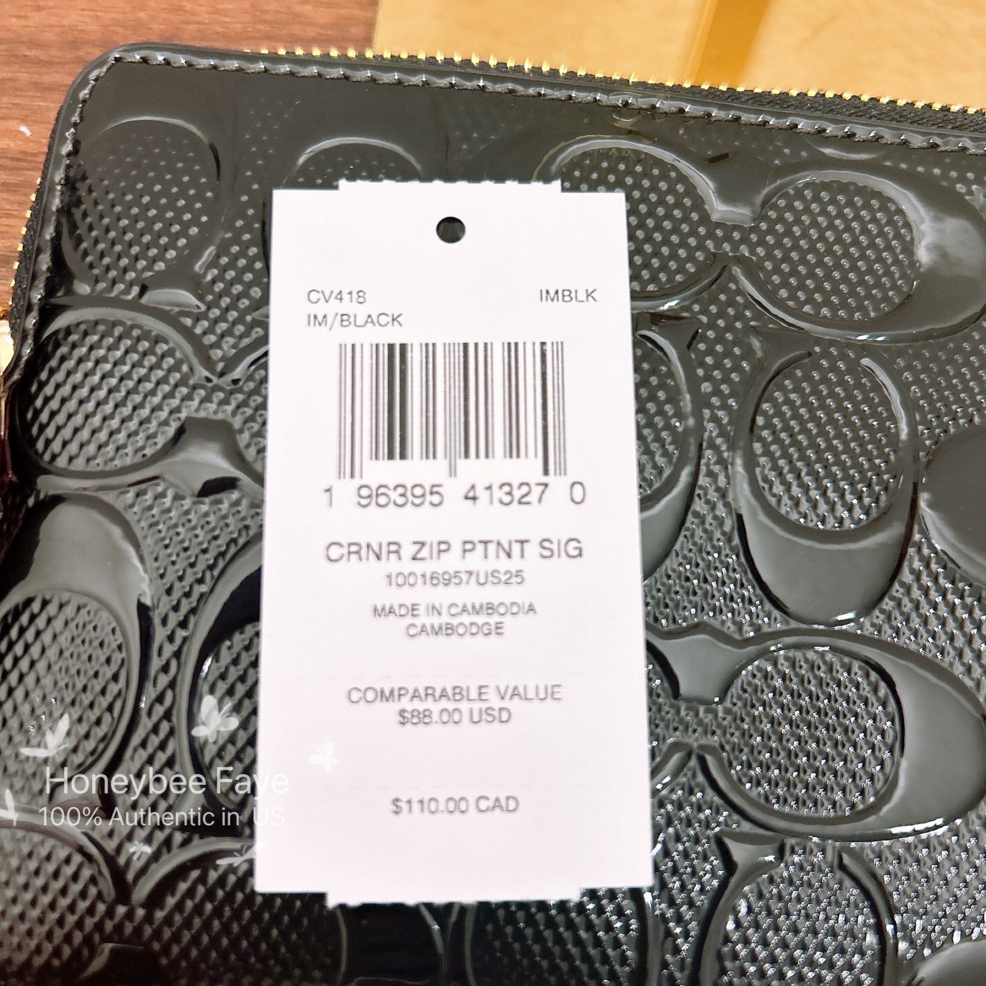 Coach Corner Zip In Signature Leather CV418 Size ONE SIZE - 4 Thumbnail