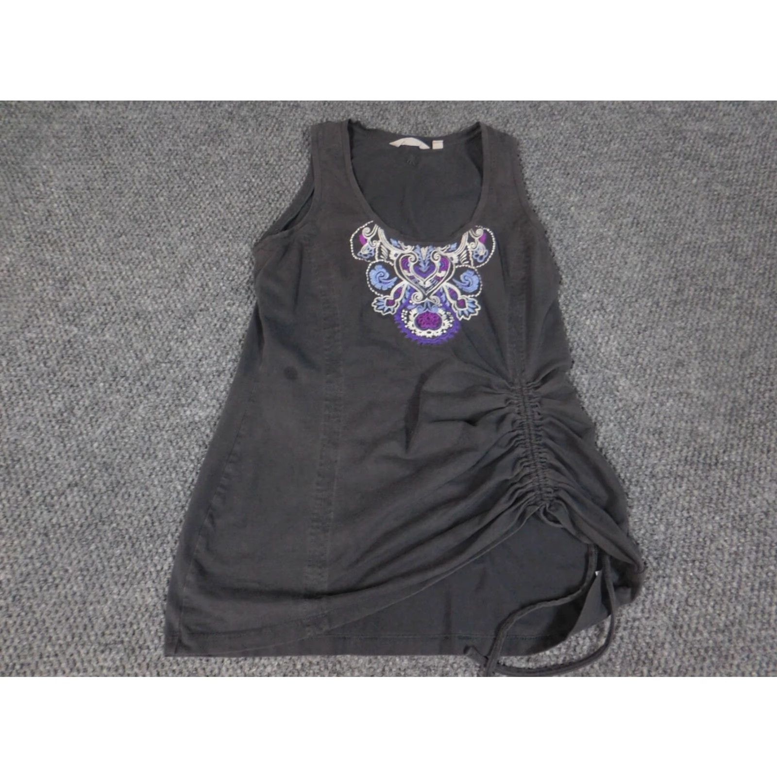 Athleta Athleta Shirt Women S Gray Tank Top Collared Sleeveless Pullover Cotton Stretch Casual Basic Size S / US 4 / IT 40 - 2 Thumbnail