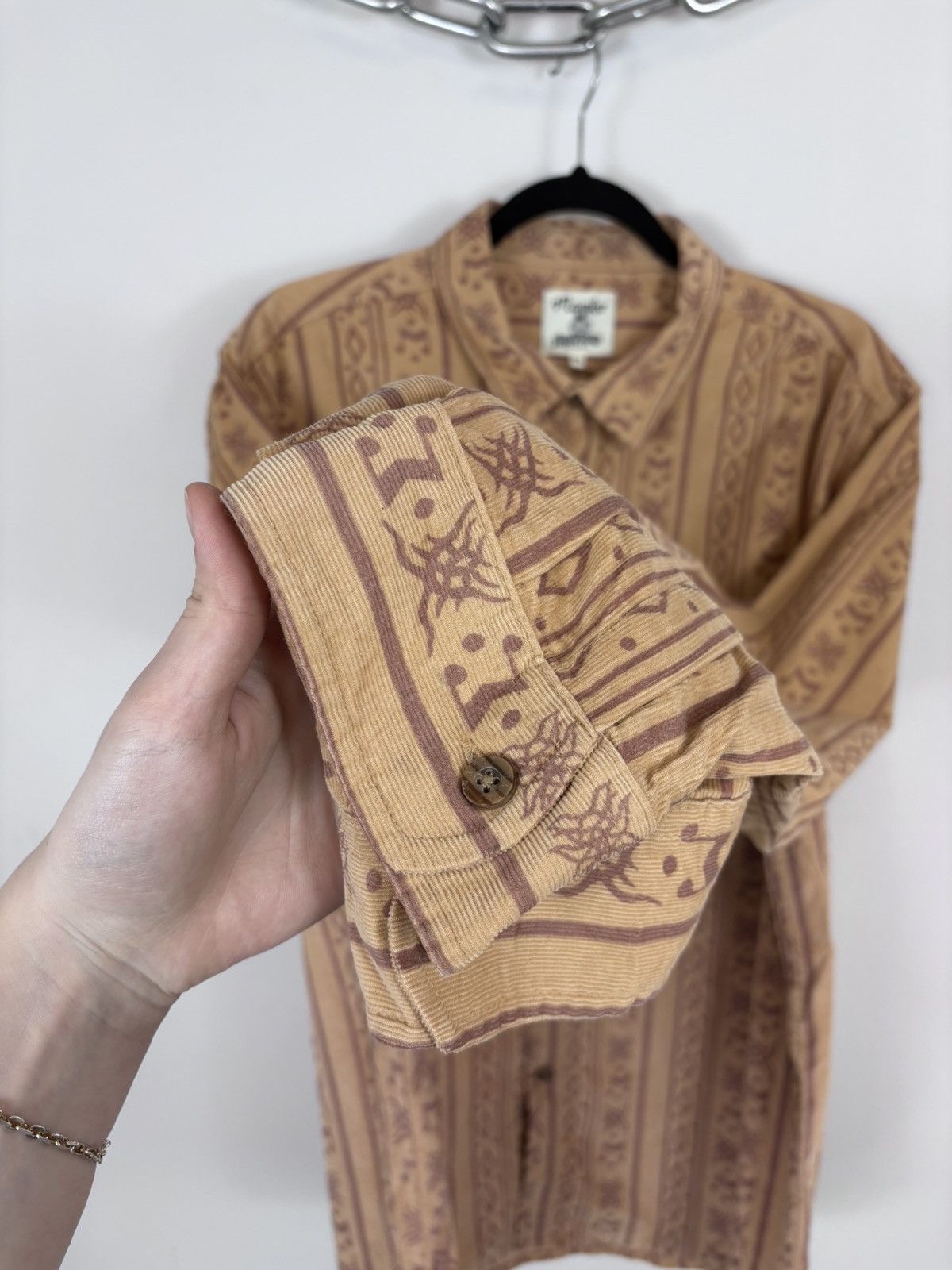 Mambo Mambo Smart Arts Men’s Corduroy Button Up Long Sleeve Shirt Size US XXL / EU 58 / 5 - 10 Thumbnail