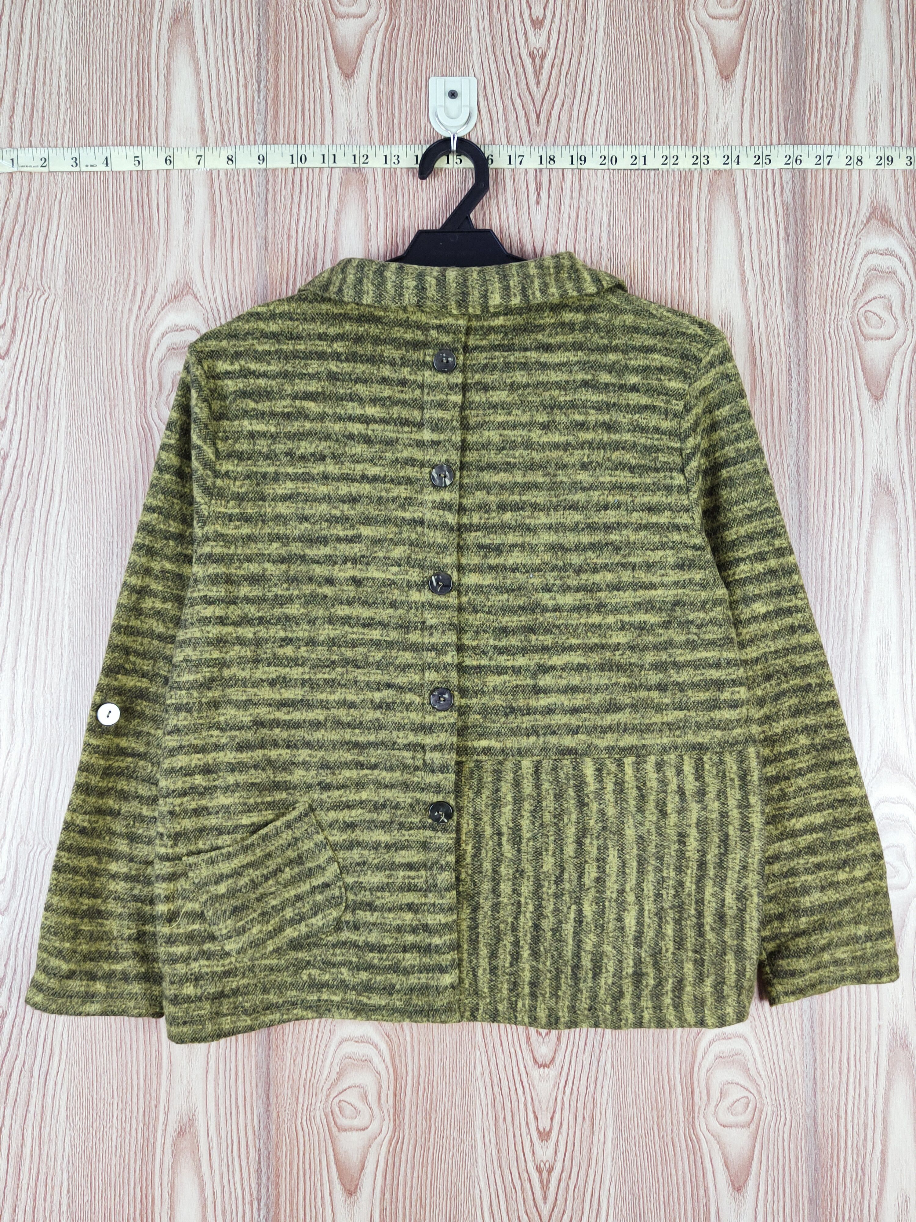 Homespun Knitwear × Japanese Brand × Vintage Viante Green Knitwear Button Up Shirts #W557 Size M / US 6-8 / IT 42-44 - 7 Thumbnail