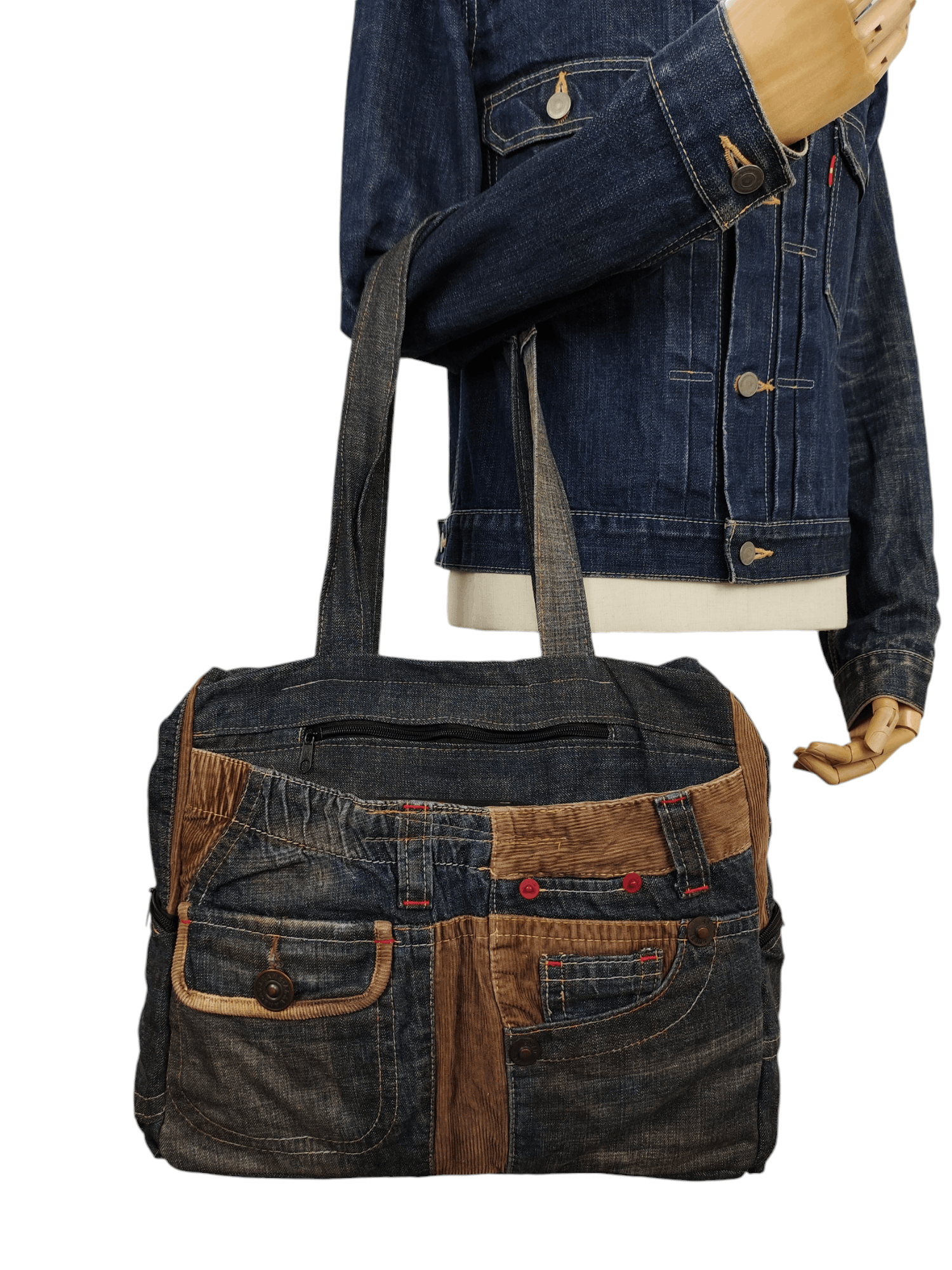 Vintage Vintage A6 Jeans Custom Tote Bag Size ONE SIZE - 2 Thumbnail