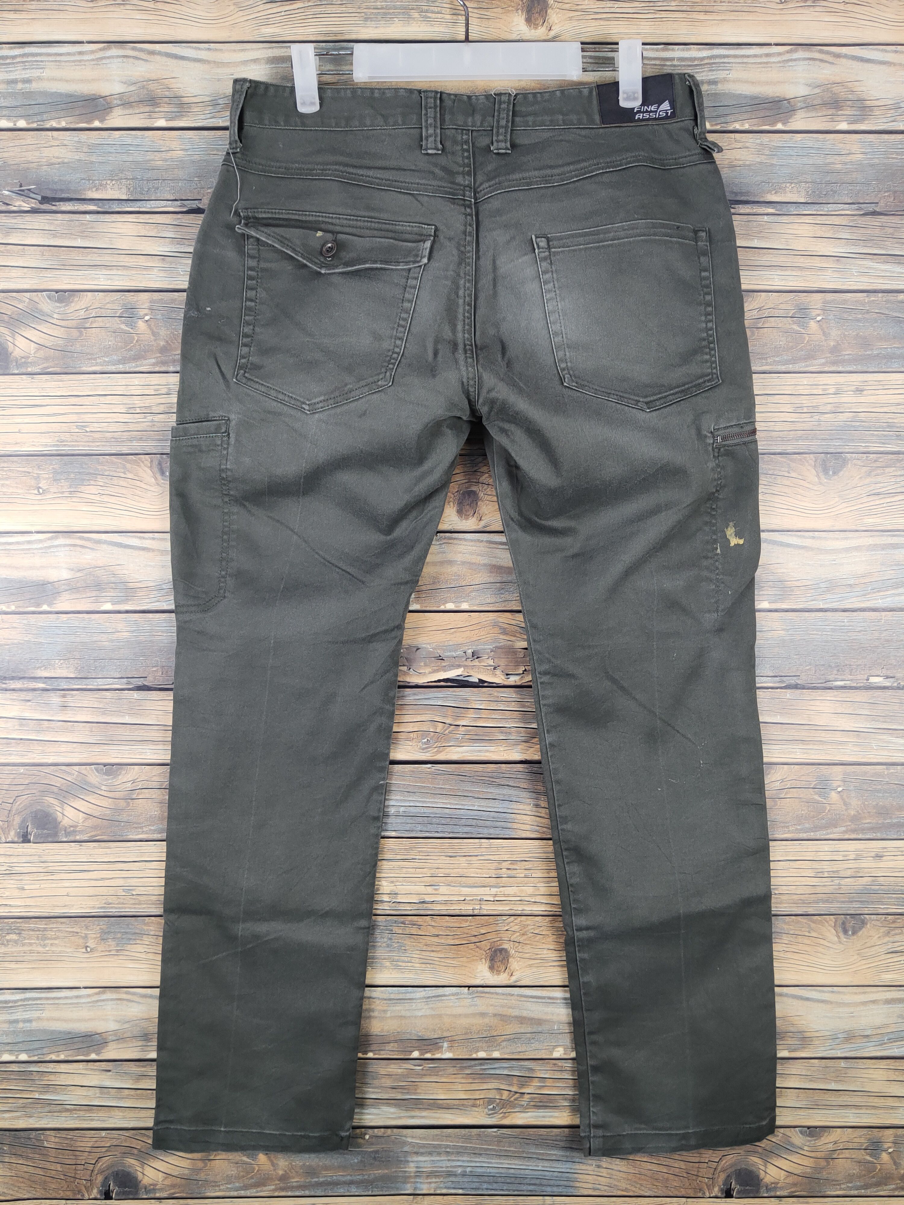 Japanese Brand Fine Assist Olive Multipocket Tactical Cargo Pants #W1420 Size US 32 / EU 48 - 7 Thumbnail