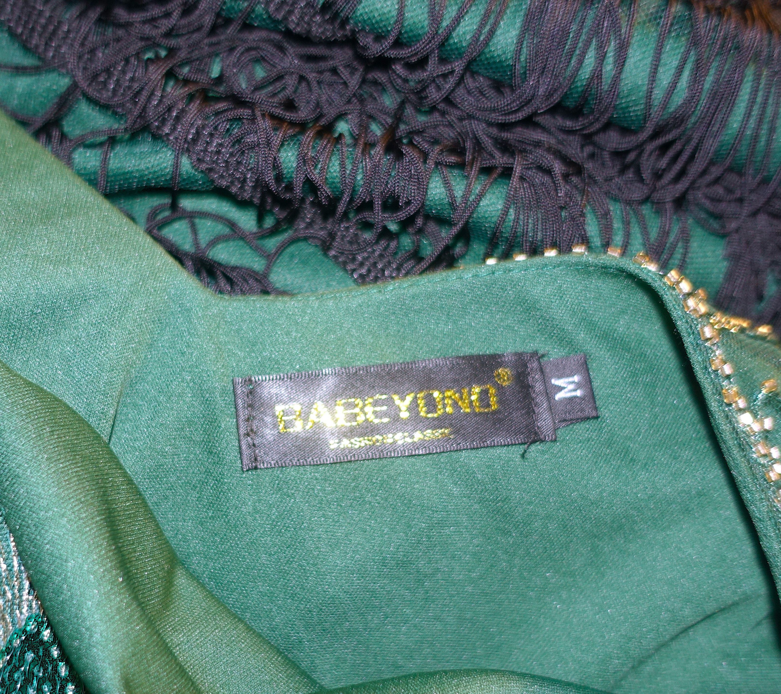 Other Babeyond Pine Green Gold Faux 20's Flapper Dress M Size M / US 6-8 / IT 42-44 - 7 Thumbnail