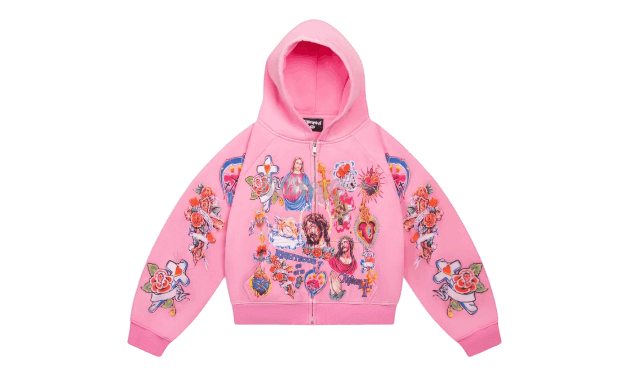 Other We Are Righteous Risen King Pink Cropped Zip-Up Hoodie Size US L / EU 52-54 / 3 - 1 Preview