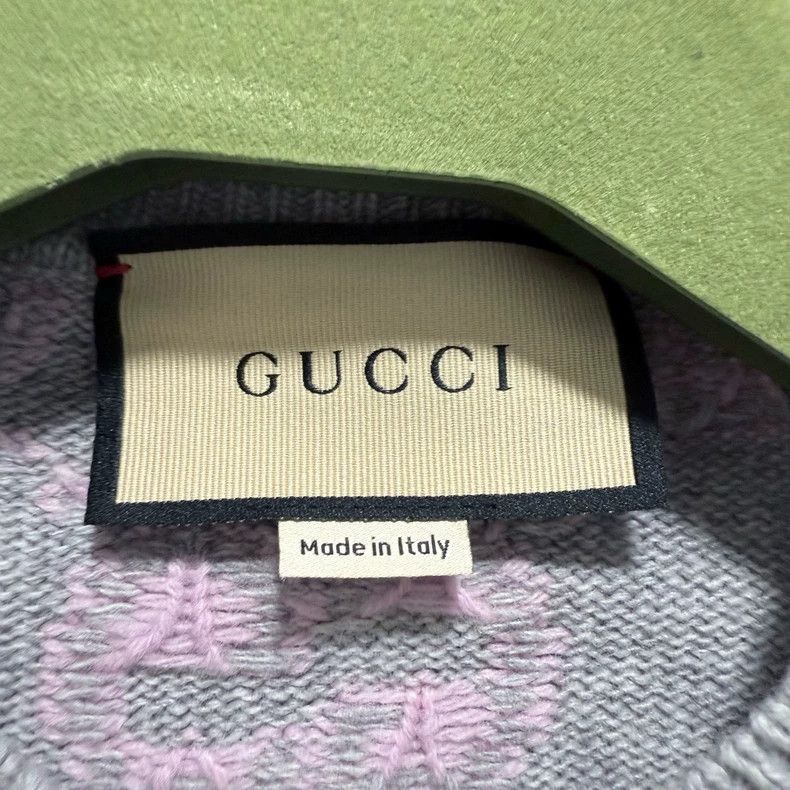 Gucci Gucci Gray double G logo full printed knitted cardigan swea Size US XL / EU 56 / 4 - 5 Thumbnail