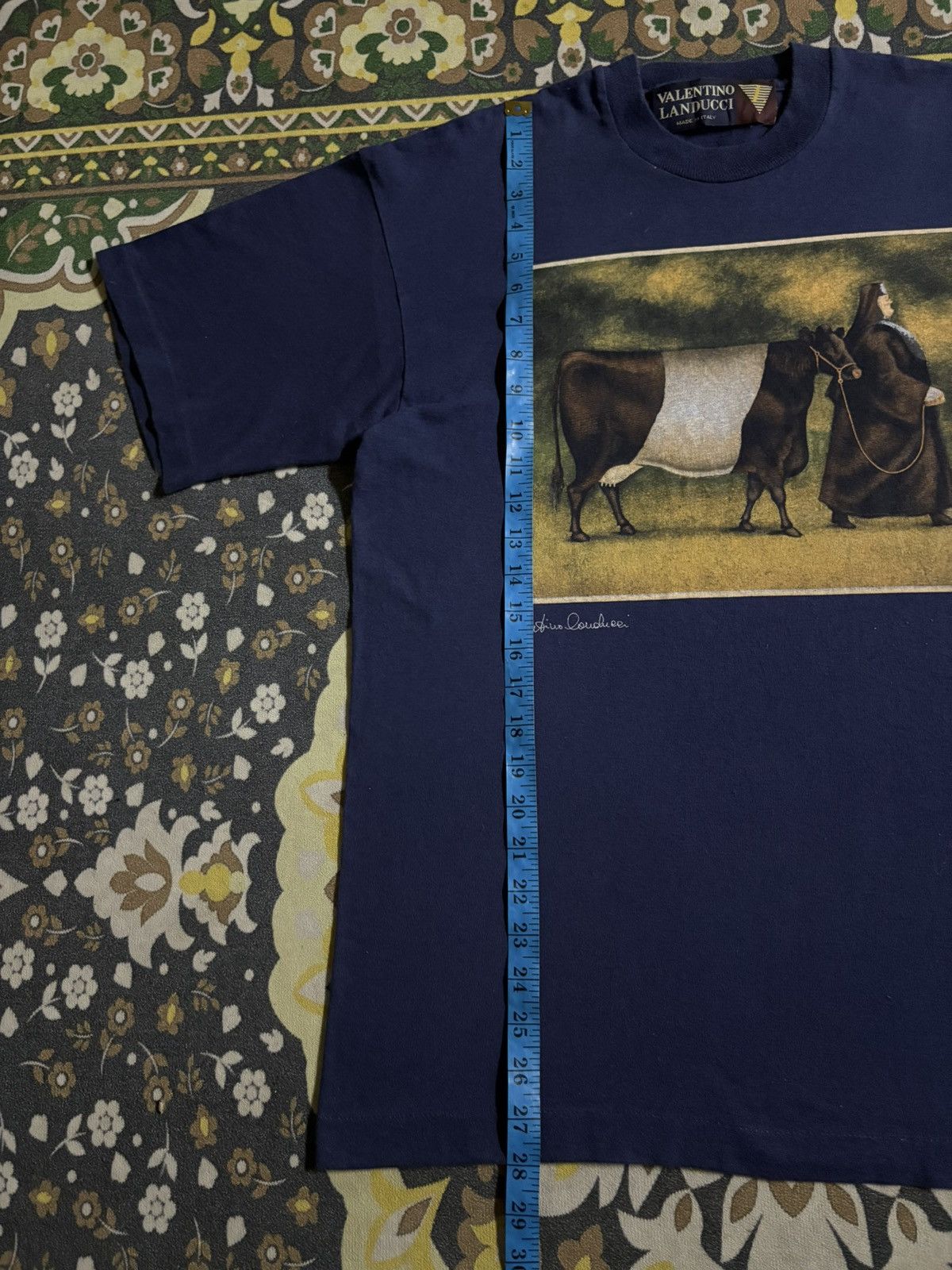 Other Vintage Designer Italy VALENTINO LANDUCCI T-Shirt Size US L / EU 52-54 / 3 - 9 Thumbnail