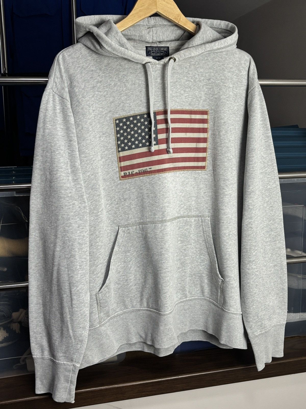 Polo Ralph Lauren Vintage Ralph Lauren American Flag Hoodie Size US M / EU 48-50 / 2 - 2 Thumbnail