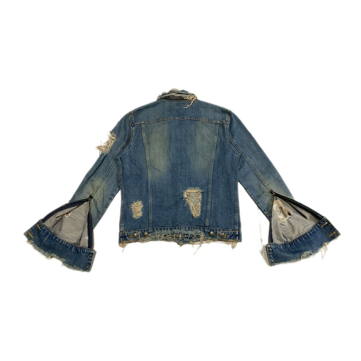Hysteric Glamour × If Six Was Nine × Le Grande Bleu (L.G.B.) 🔥Rare Archived L.G.B. Destroy Frayed Denim Jacket Size US M / EU 48-50 / 2 - 7 Thumbnail