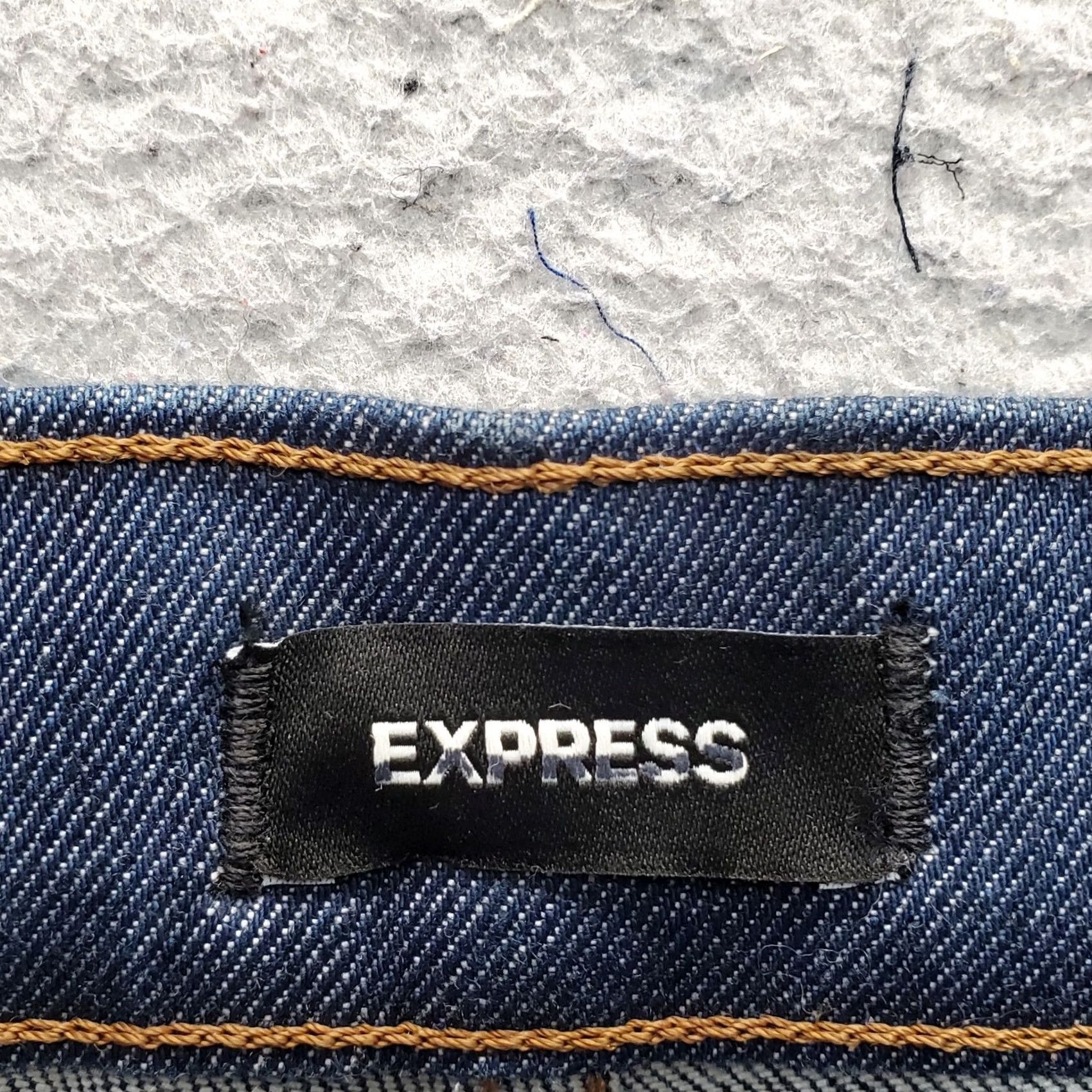Express Express Womens Jeans 00R Blue Super High Rise Straight Cinch Buckles 5-Pocket Denim Jeans Size 24" / US 00 / IT 34 - 7 Thumbnail