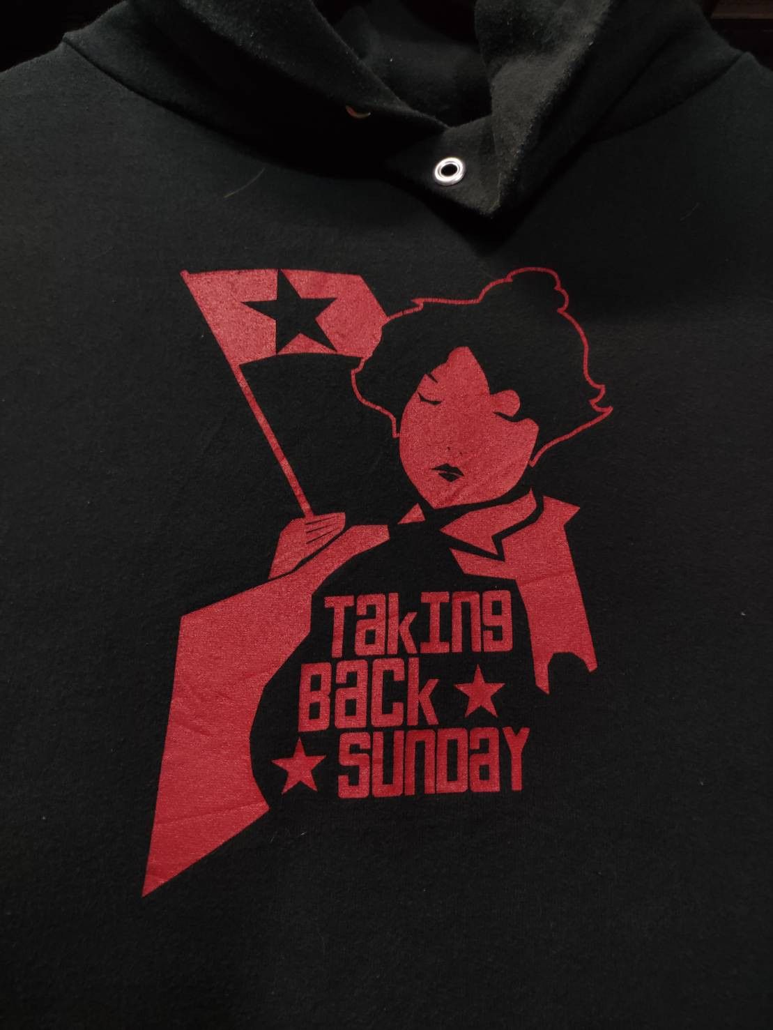 Band Tees Vtg 00's Taking Back Sunday Band " Girl Red Star " Hoodie Size US M / EU 48-50 / 2 - 3 Thumbnail