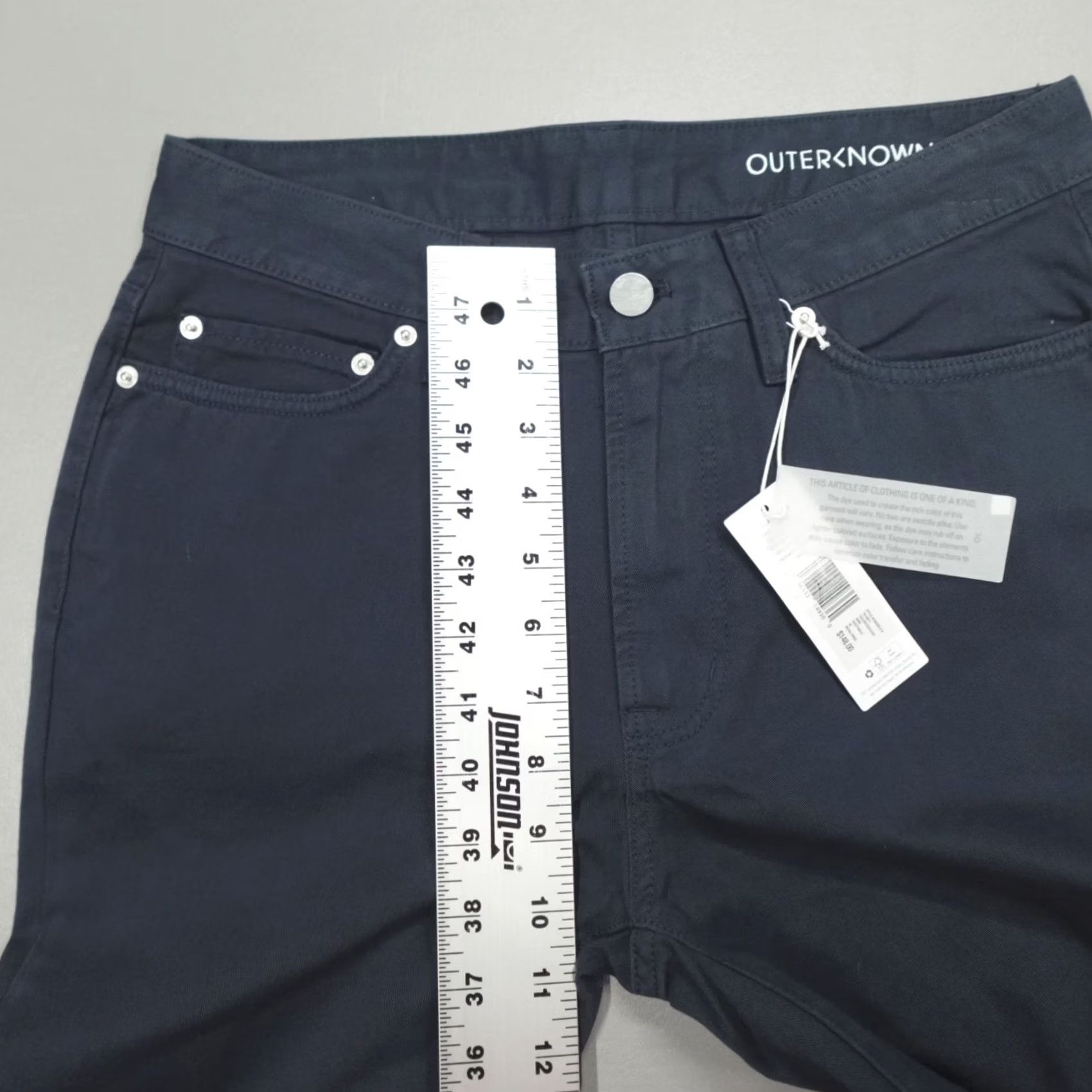 Outerknown Outerknown Slim Fit Roamer Chino Pant Men's Size 28 100% Organic Cotton MRN Blue, Slim, Chino, Pants, Regular, Casual, Workwear, Logo, Blue, 31 Inseam Size US 28 / EU 44 - 6 Thumbnail