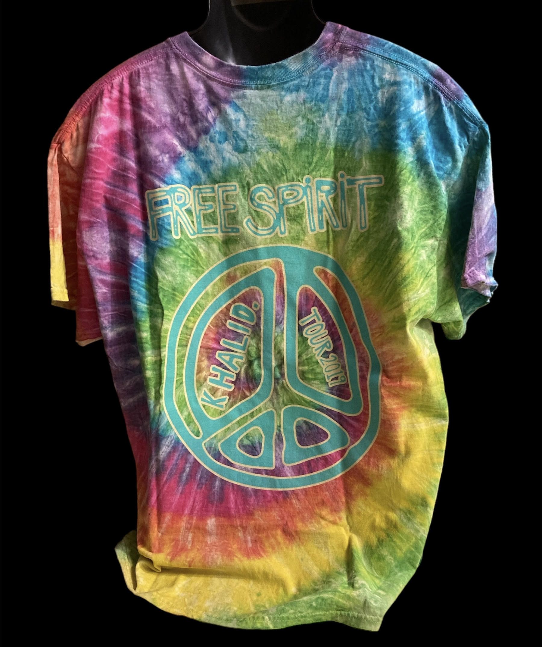 Band Tees Khalid 2019 Free Spirit Concert Tour Tie Dye T- Shirt Size US XL / EU 56 / 4 - 2 Thumbnail