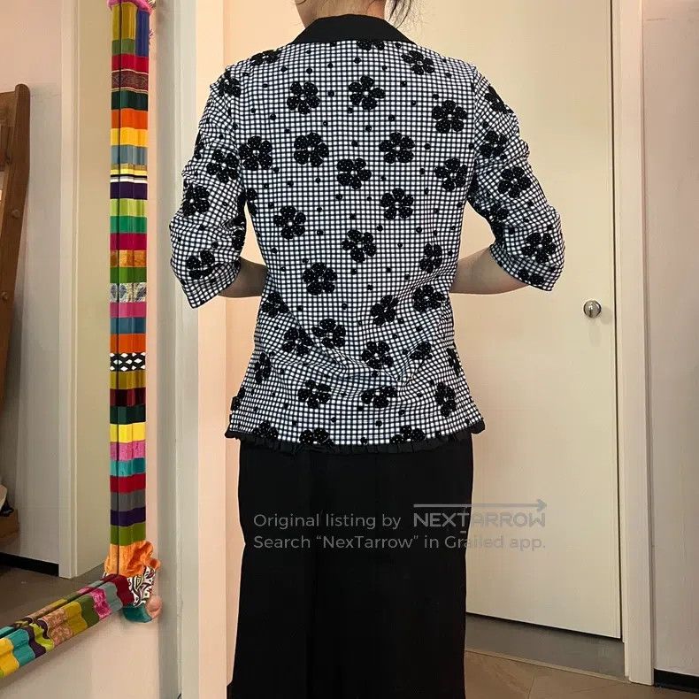 Comme des Garcons Comme Des Garcons Velvet Small Flower Checkered Blue Short Size M / US 6-8 / IT 42-44 - 3 Thumbnail