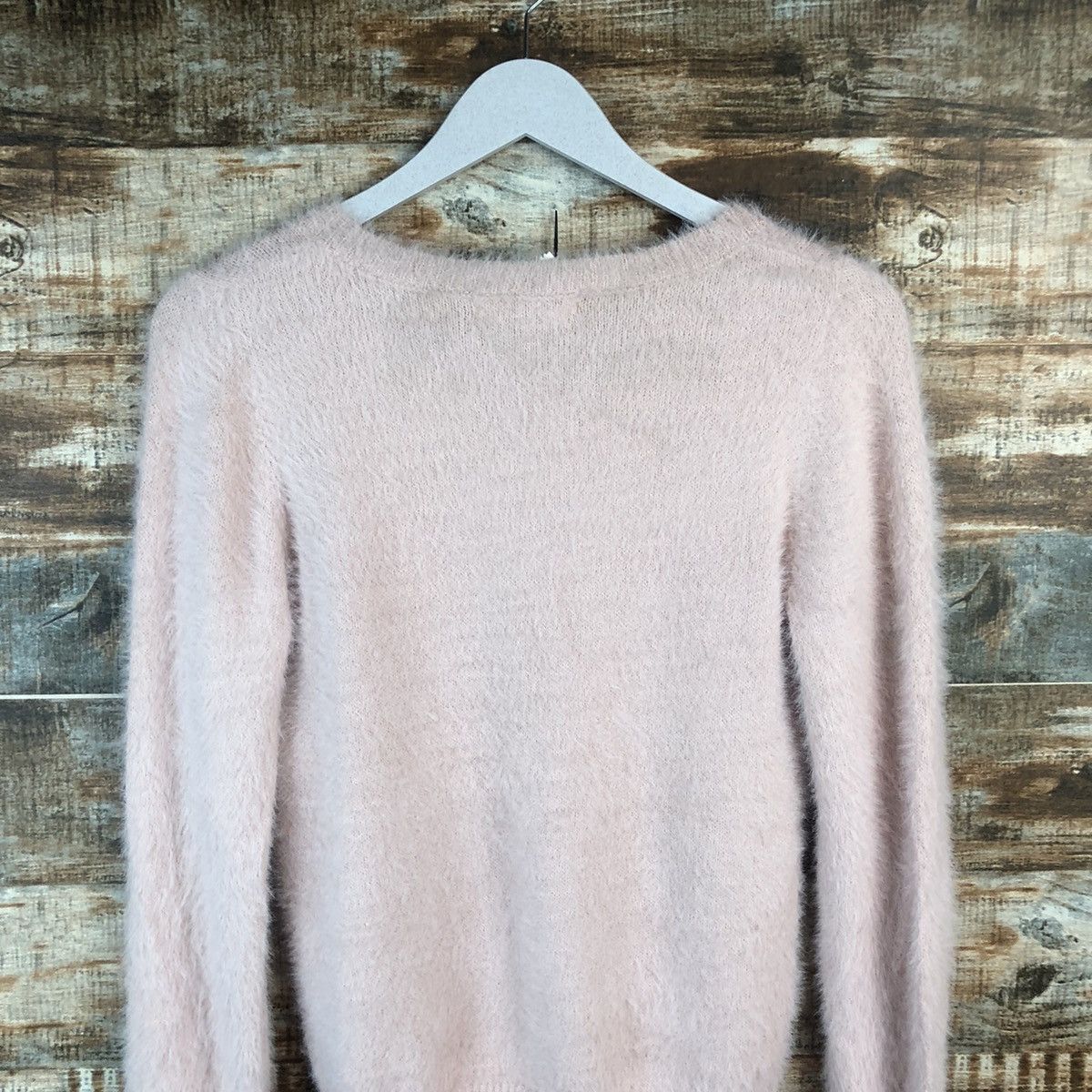 Japanese Brand DL Mish Masch Pink fur shaggy mohair Knitwear #C366 Size S / US 4 / IT 40 - 13 Thumbnail