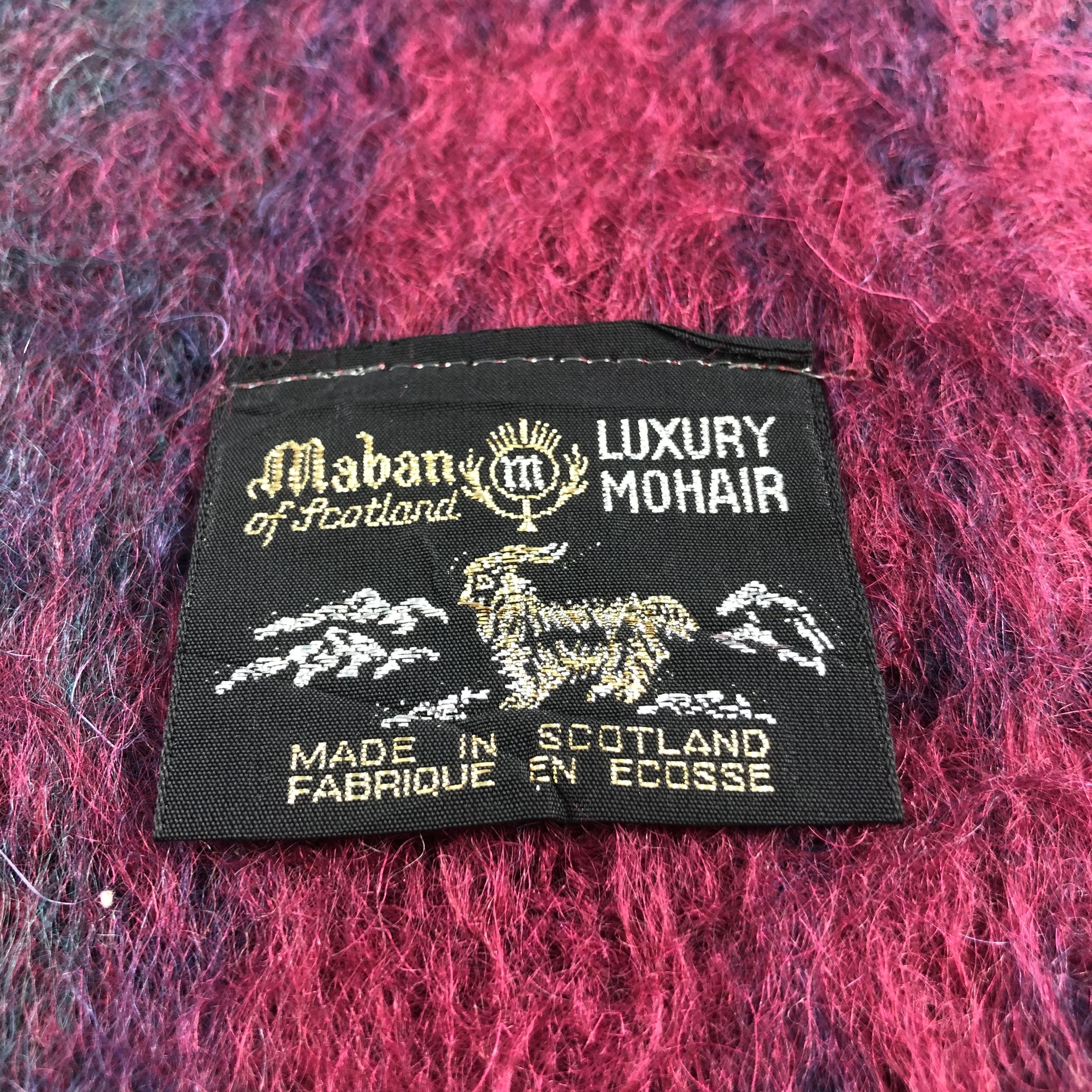 Vintage M&B Anson Tartan Mohair Scarf Muffler V858 Size ONE SIZE - 4 Thumbnail