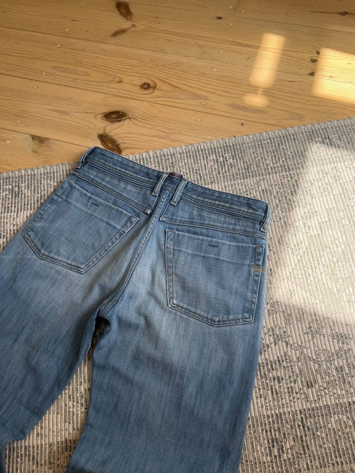 Diesel Vintage 00s Diesel Flared Bootcut Y2K Washed Blue Denim Size US 32 / EU 48 - 7 Thumbnail