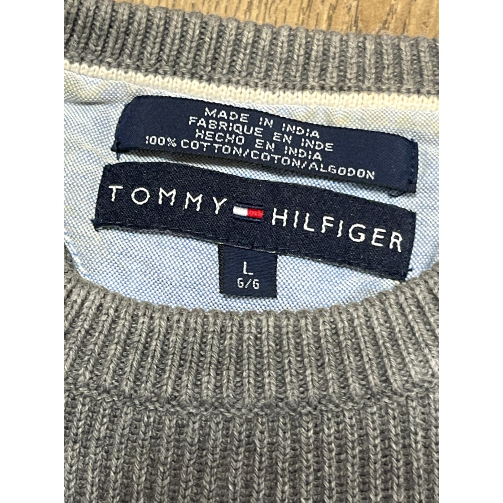 Tommy Hilfiger Tommy Hilfiger Shirt Mens Large Gray Long Sleeve Crew Neck Regular (Free Return) Size US L / EU 52-54 / 3 - 7 Thumbnail