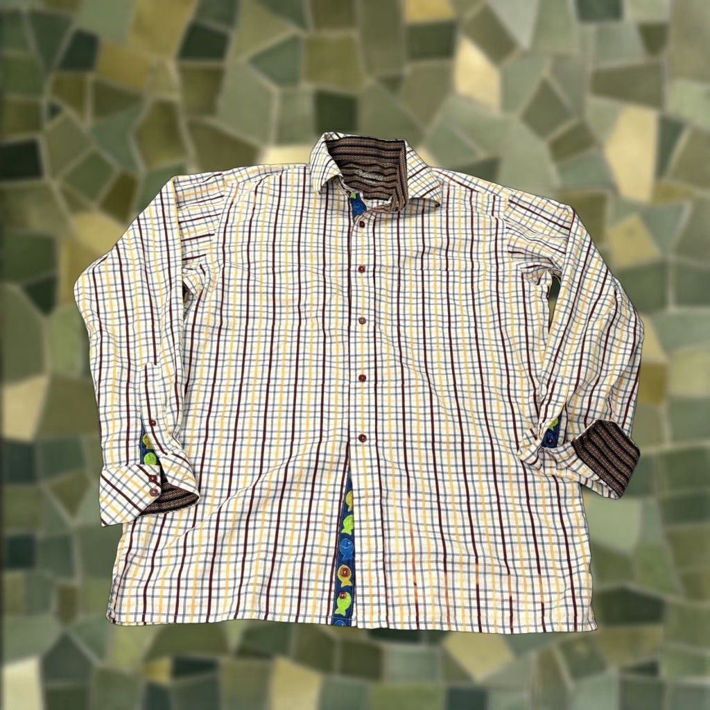Vintage VINTAGE Visconti Uomo Shirt Mens Large Flip Cuff Plaid Long Sleeve Button Front Casual Size US L / EU 52-54 / 3 - 1 Thumbnail