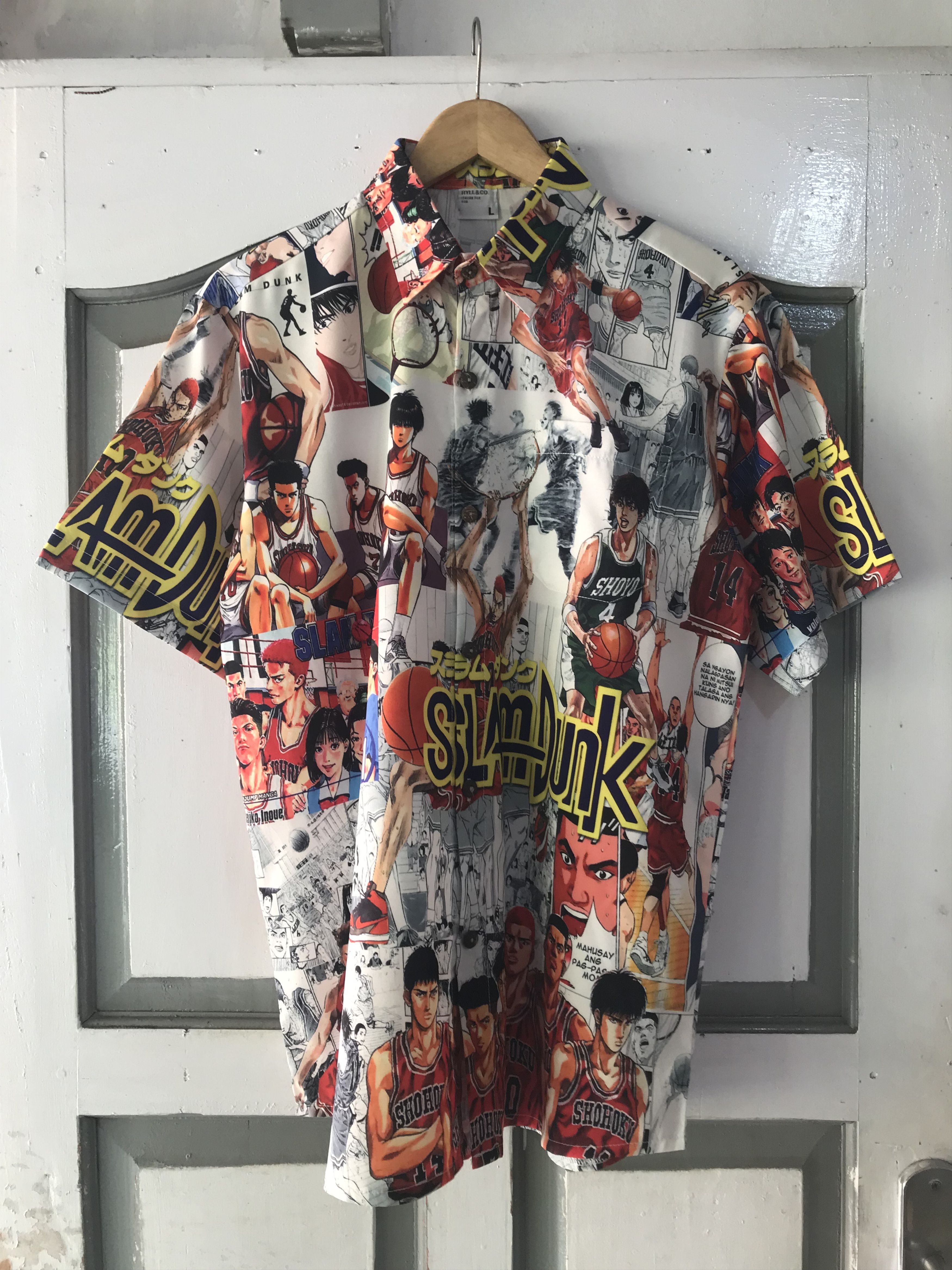 Anime × Japanese Brand × Vintage Vintage Anime Slam Dunk AOP Shirts Size US L / EU 52-54 / 3 - 2 Thumbnail