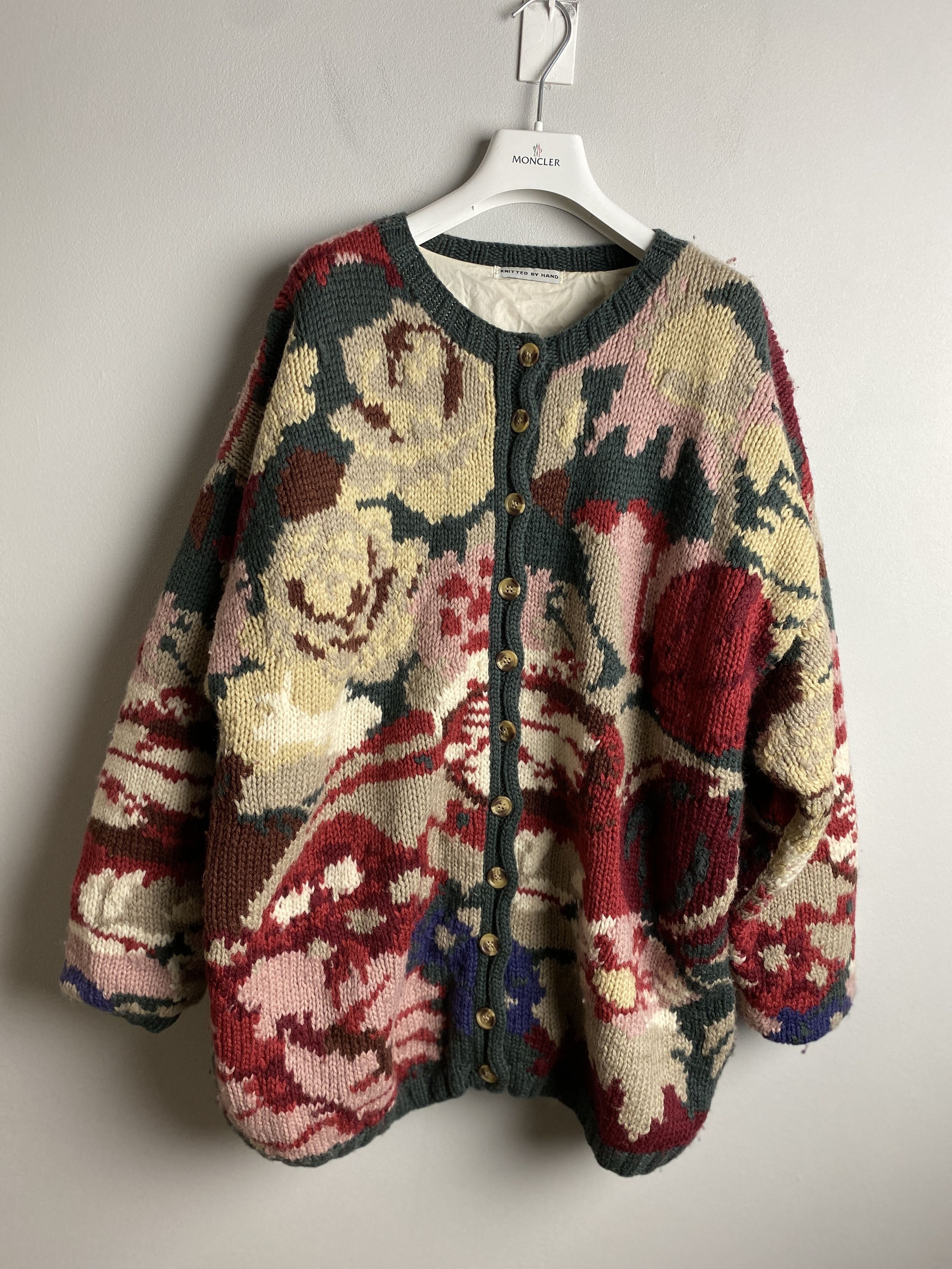 Joseph Tricot vintage wool hand crafted floral cardigan