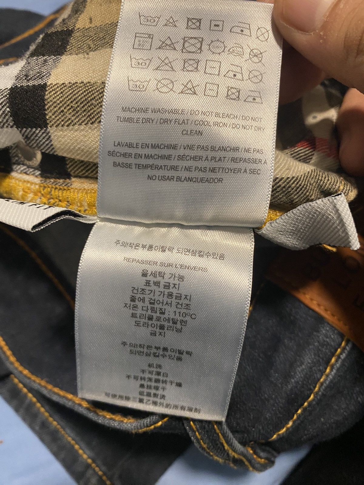Burberry × Designer BURBERRY SLIM FIT JEANS Size US 30 / EU 46 - 17 Thumbnail