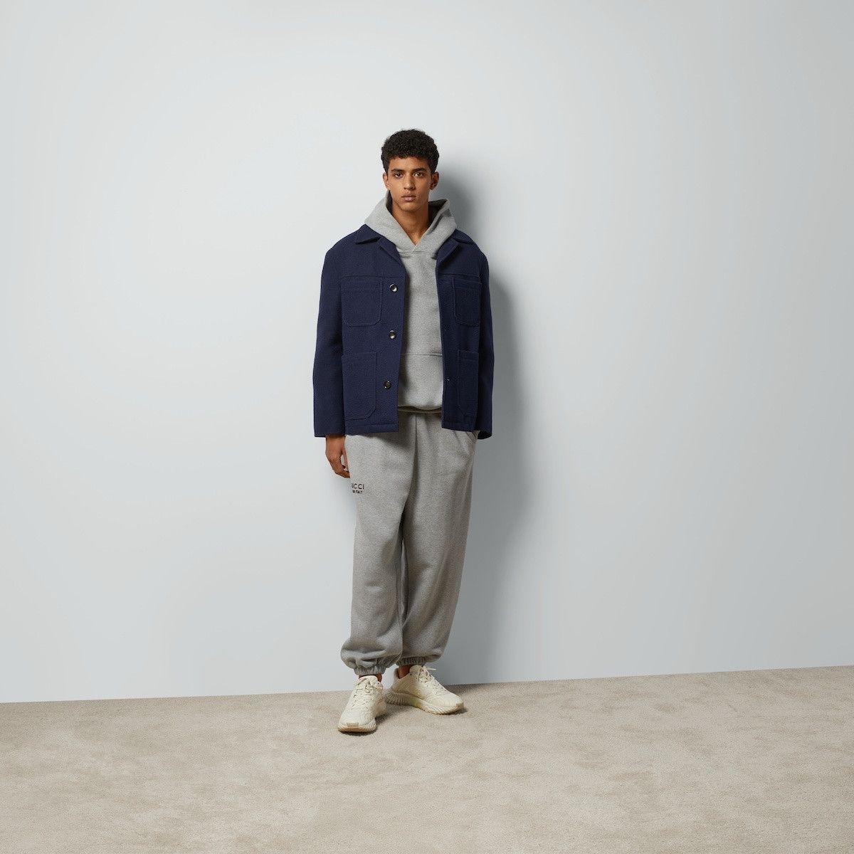 Gucci o1s1wg110925 Cotton Hooded Sweatshirt With Print in Grey Size US L / EU 52-54 / 3 - 2 Thumbnail