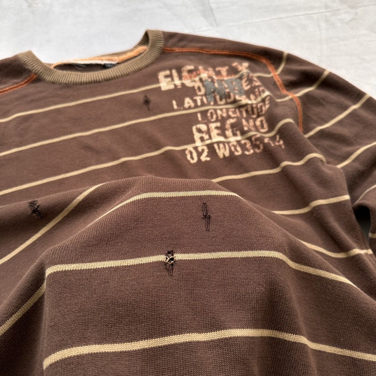 Hysteric Glamour Striped Poem Knit Sweater Faded In The Attic Diesel Vibe Size US L / EU 52-54 / 3 - 7 Thumbnail