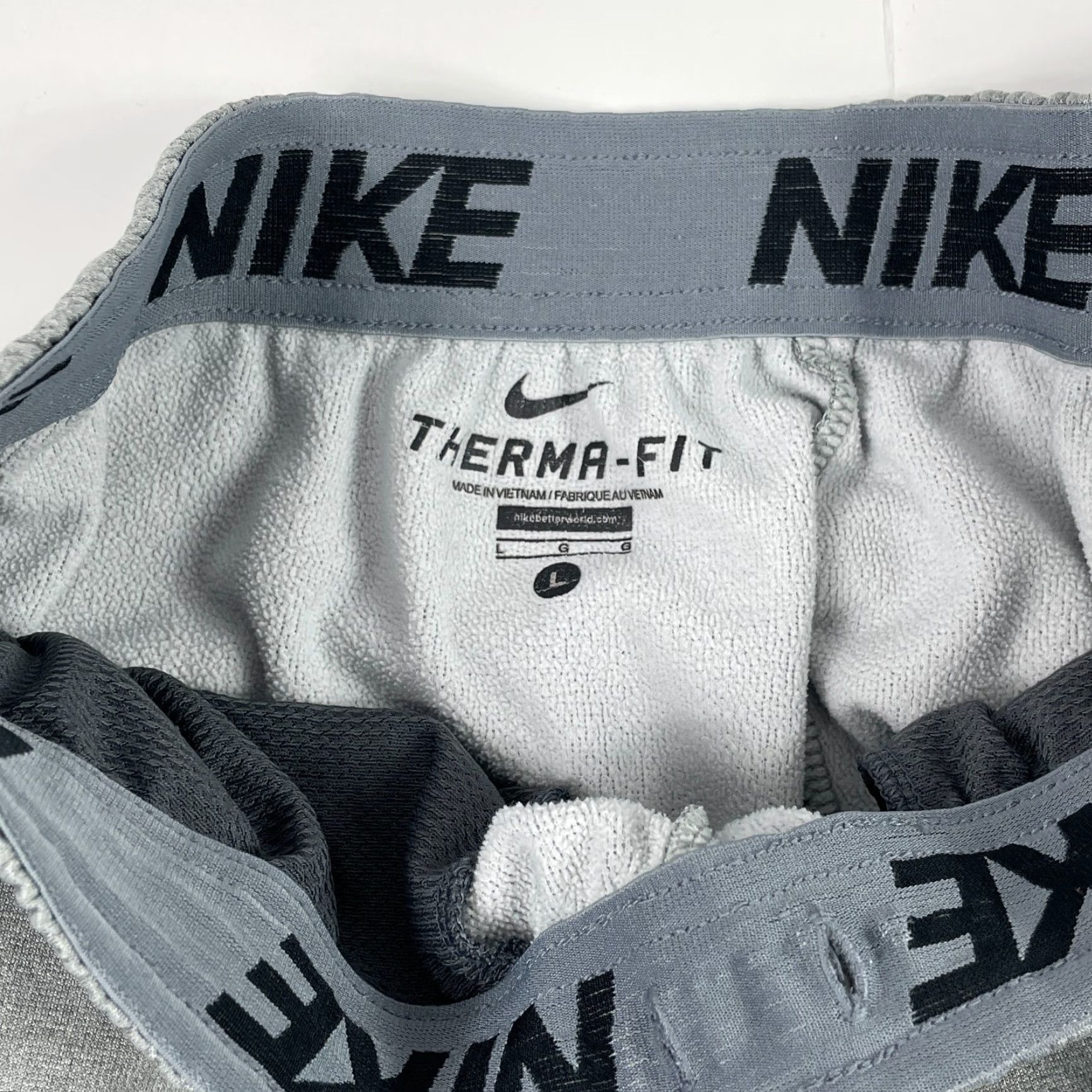 Nike Nike Sweatpants Mens L Gray Therma Fit Straight Leg Fleece Lined Workout Gym Size US 31 - 6 Thumbnail