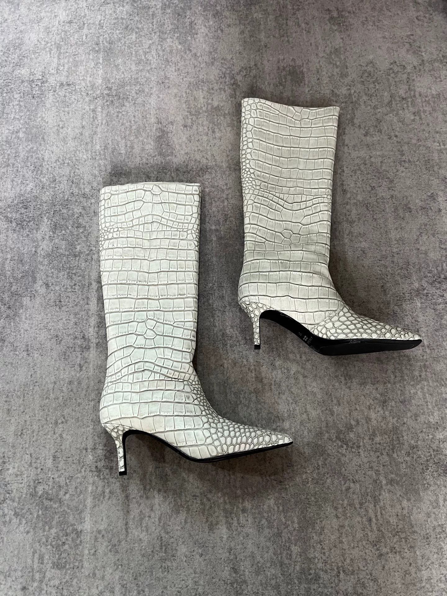 Acne Studios Acne Studios Crocodile Print Boots Size US 6 / IT 36 - 1 Thumbnail