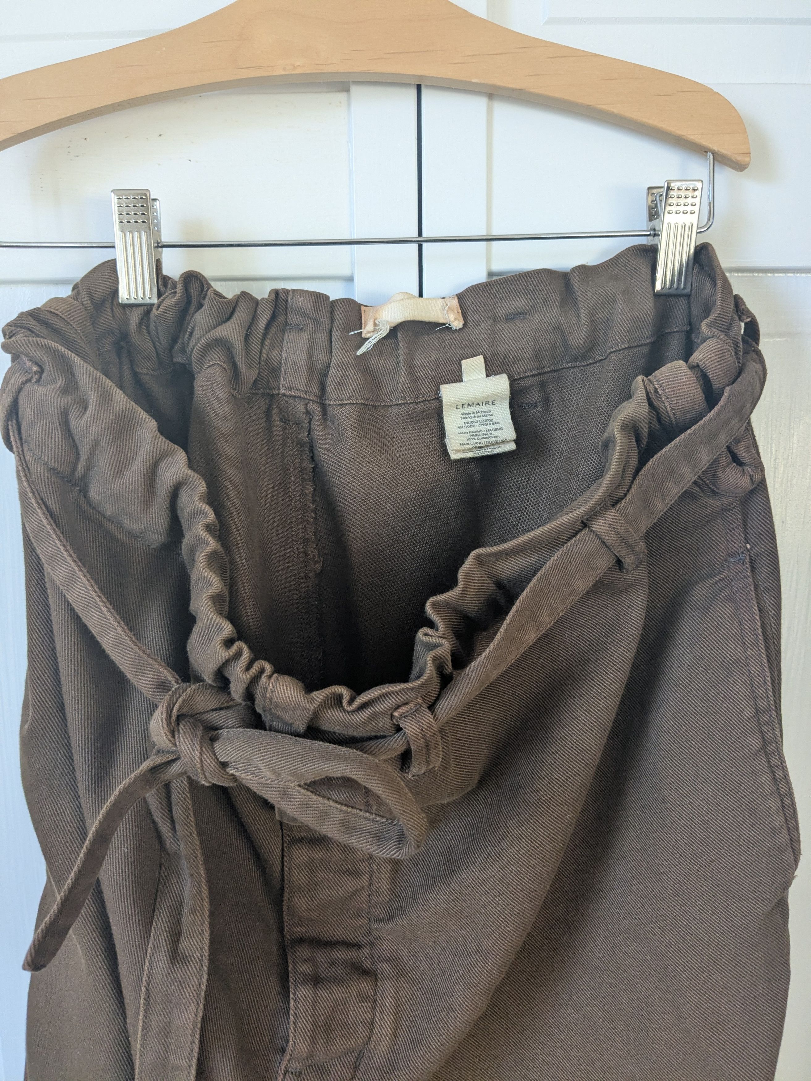 Lemaire Lemaire drawstring judo trousers in brown Size US 34 / EU 50 - 6 Thumbnail