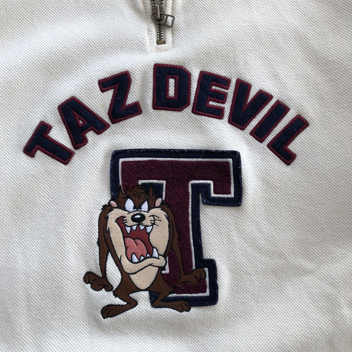 Cartoon Network × Vintage × Warner Bros Warner Bros TAZ DEVIL Embroidery Logo Half Zipper Sweatshirt Size US XL / EU 56 / 4 - 5 Thumbnail