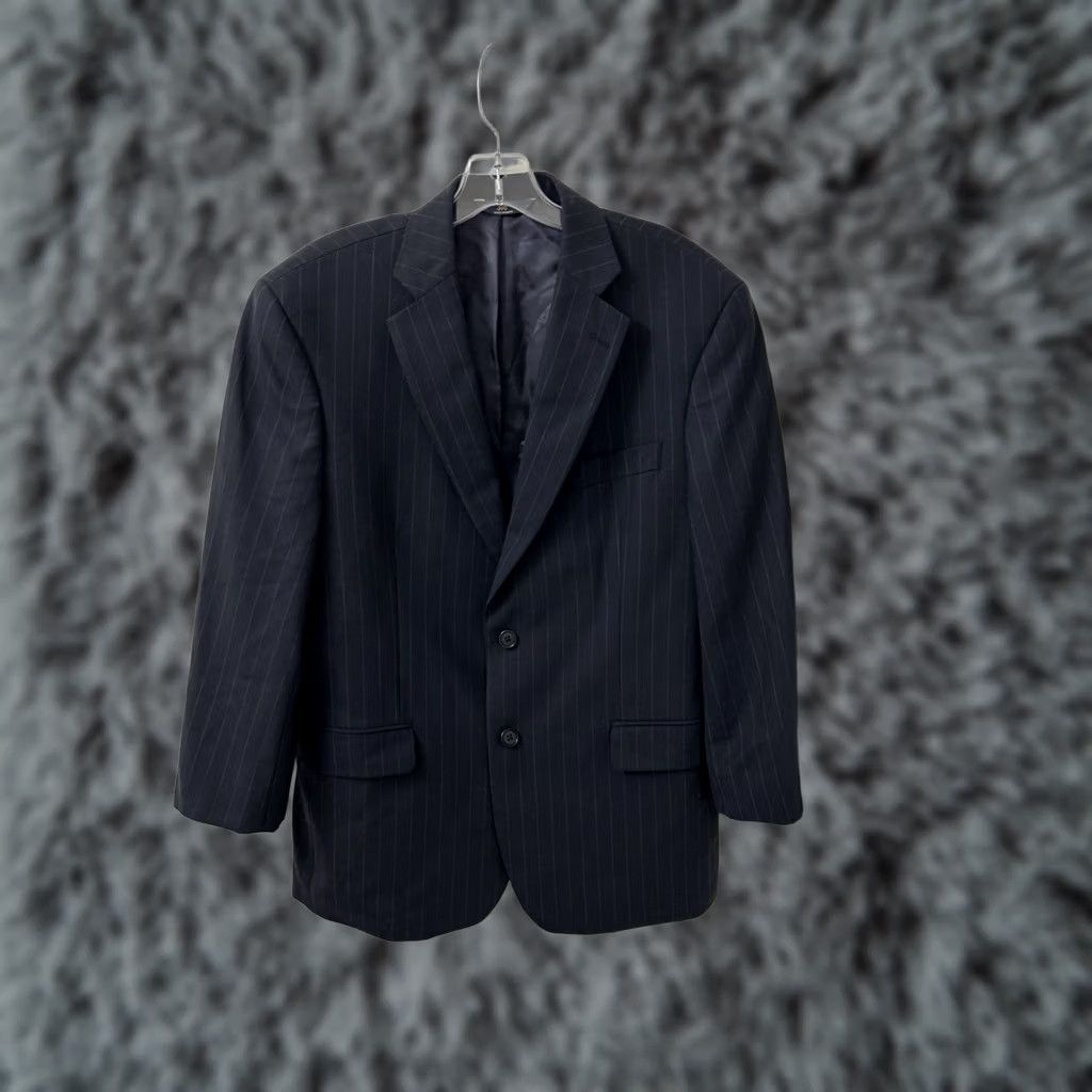 Brooks Brothers Brooks Brothers 346 Blazer Mens 42S Navy Pinstripe Wool Blend Stretch Jacket Blazer Size 42R - 1 Thumbnail
