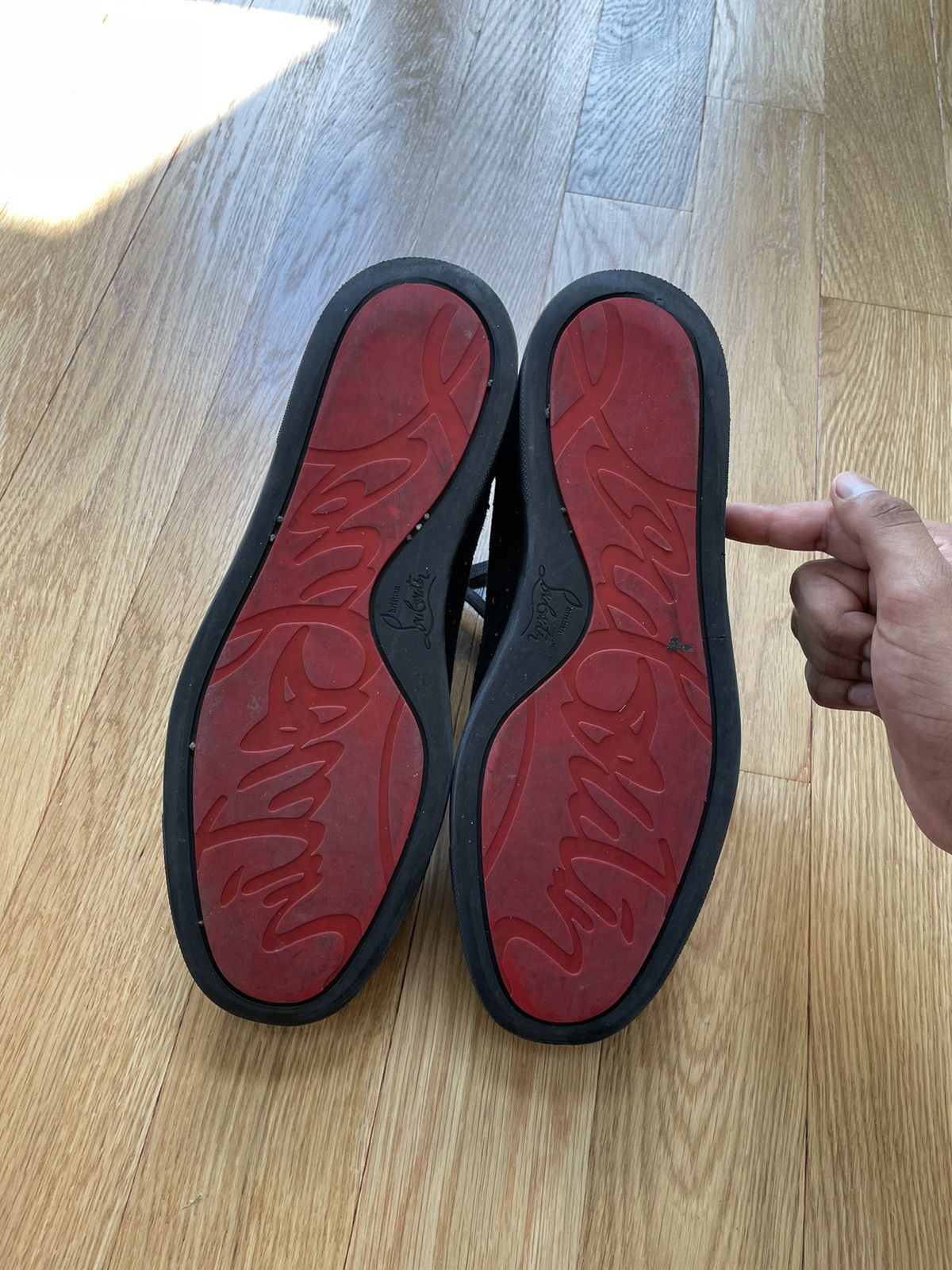 Christian Louboutin Christian Louboutin Sneakers Red Bottom Swarovski Crystal 9 Size US 9 / EU 42 - 11 Thumbnail
