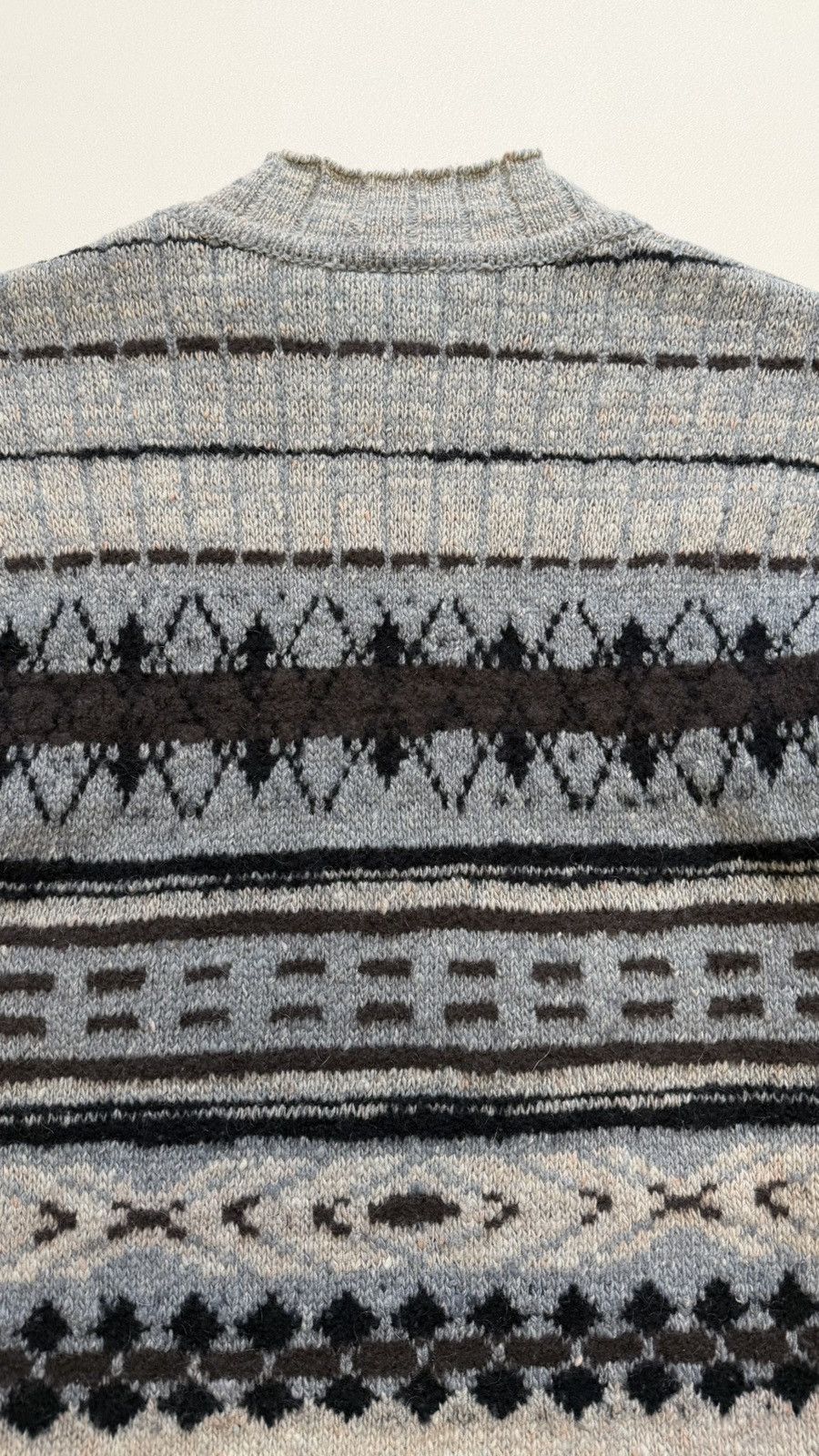 Dries Van Noten Illusion Patterned Knit Wool Sweater Size US L / EU 52-54 / 3 - 17 Thumbnail