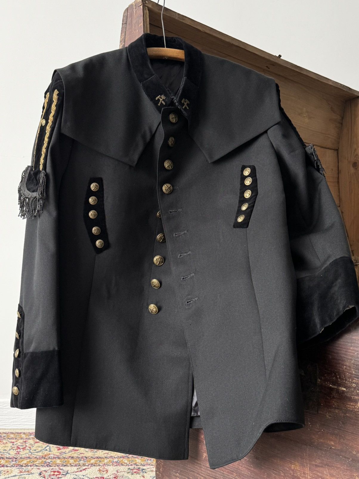 Japanese Brand × Vintage ≈1960s Vintage German Work Miners Dress Uniform Coat Size US M / EU 48-50 / 2 - 1 Thumbnail