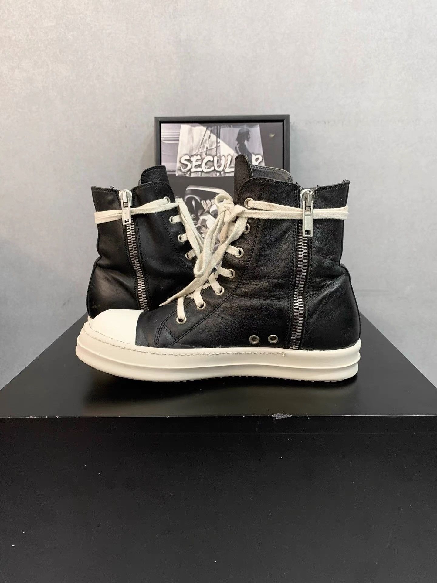 Rick Owens Rick Owens Leather Ramones K34 Size US 7 / EU 40 - 6 Thumbnail